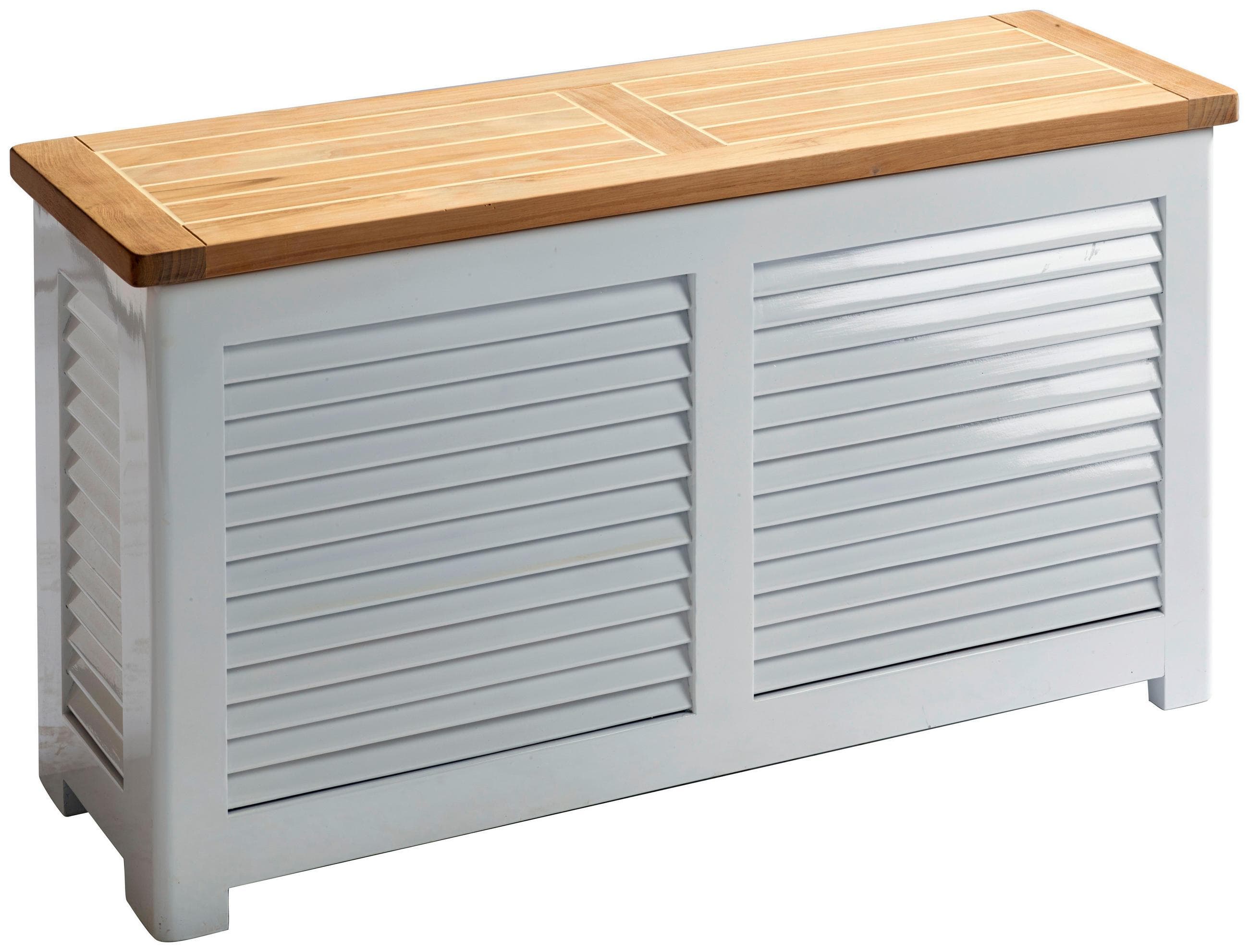 Truhe Classic Teakholz Weiß