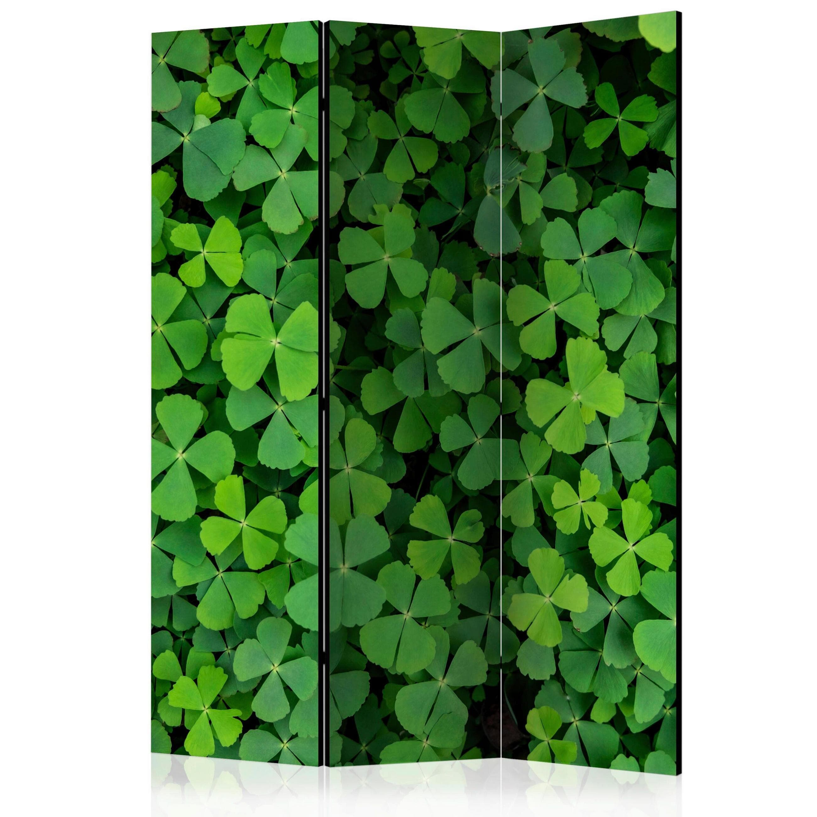 Paravent Green Clover Grün/Schwarz