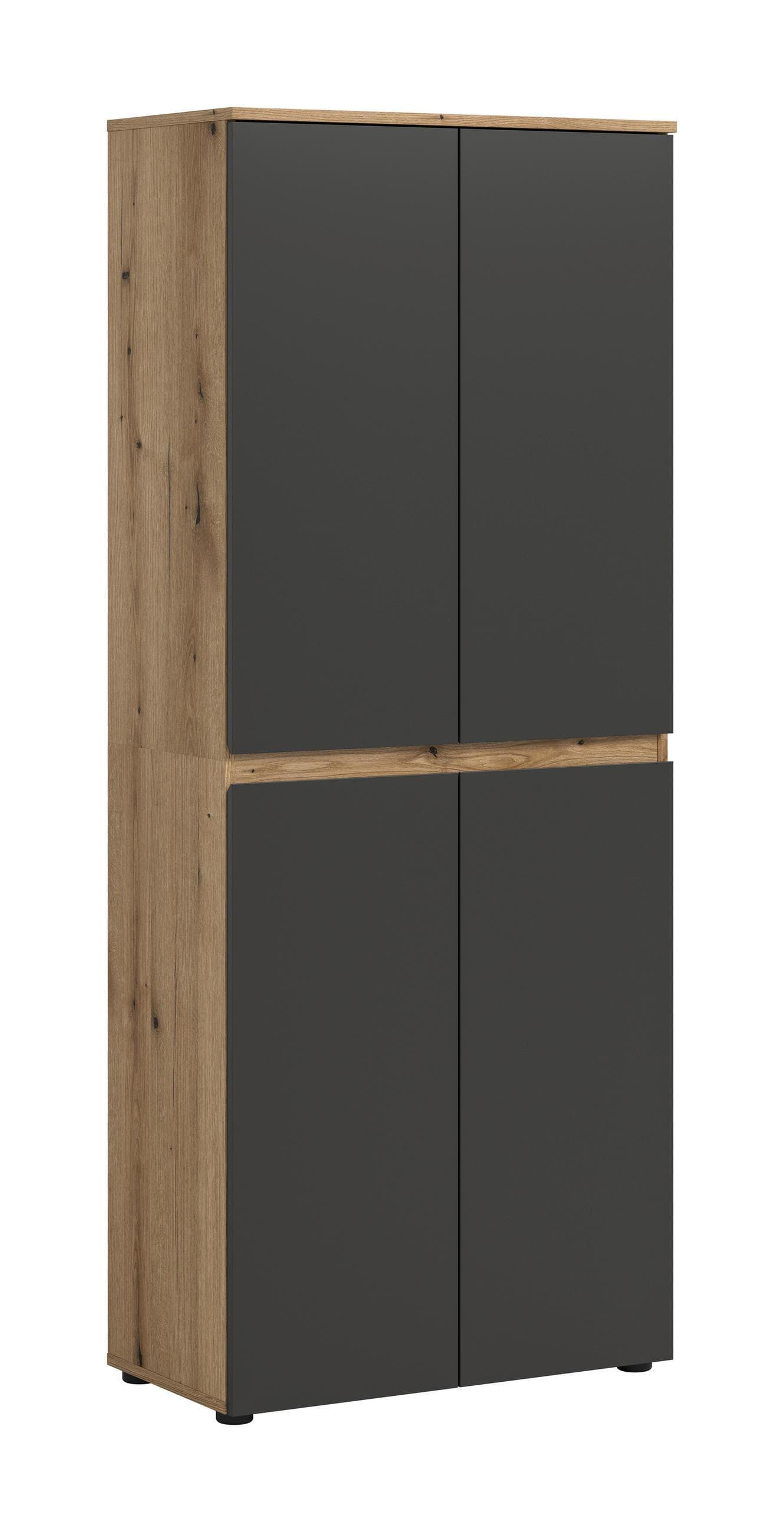 Garderobenschrank Scarpa Anthrazit/Eiche Mömax DE