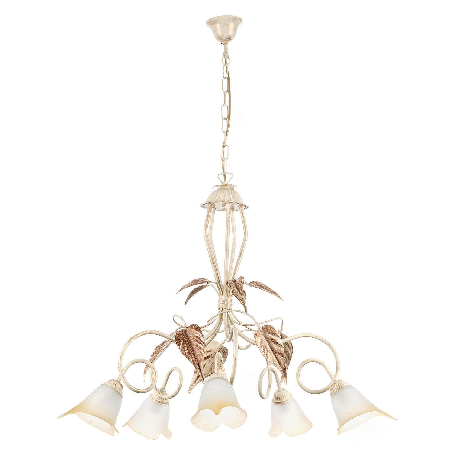 Kronleuchter Vanda Weiß/Beige max. 6 Watt