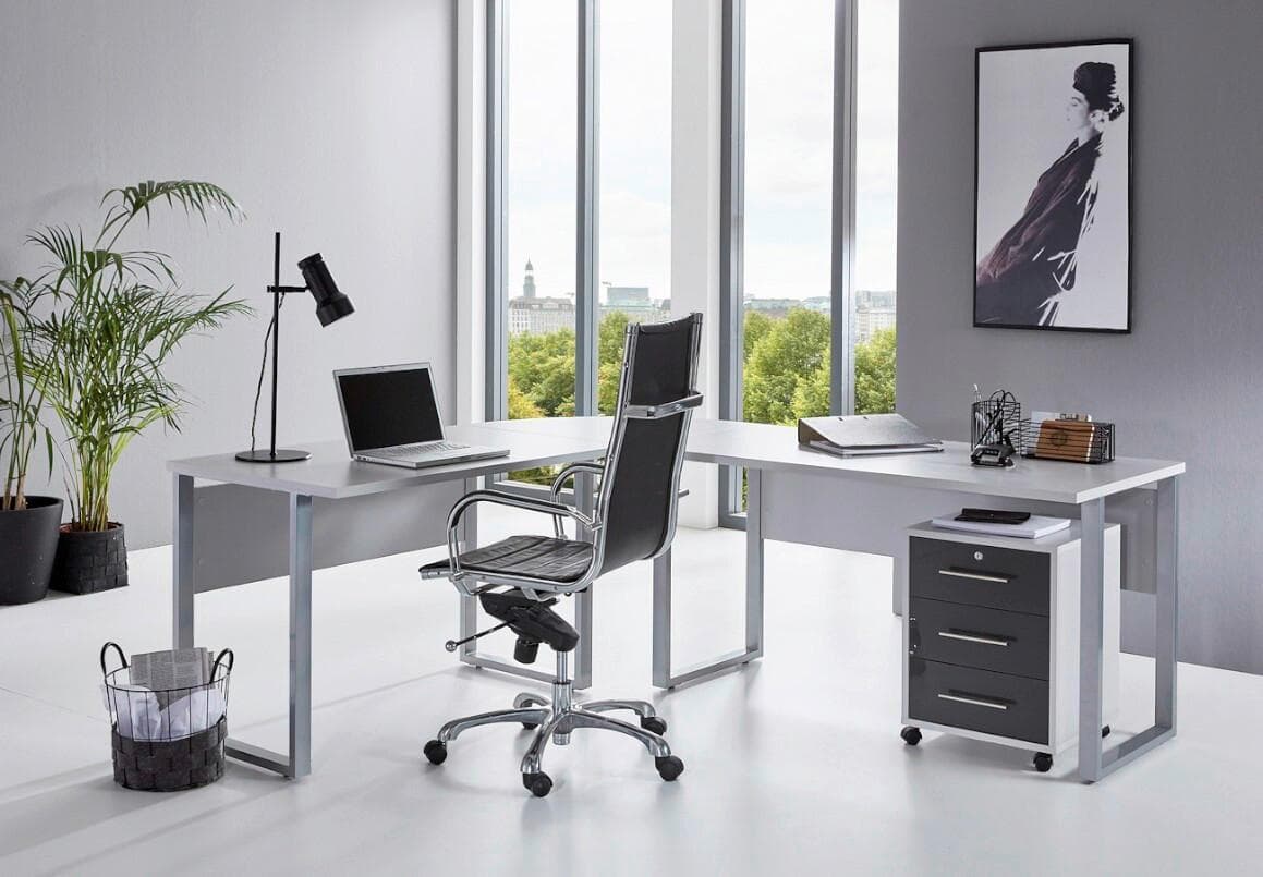 Büro Office Edition Büro Set Grau/Anthrazit Hochglanz