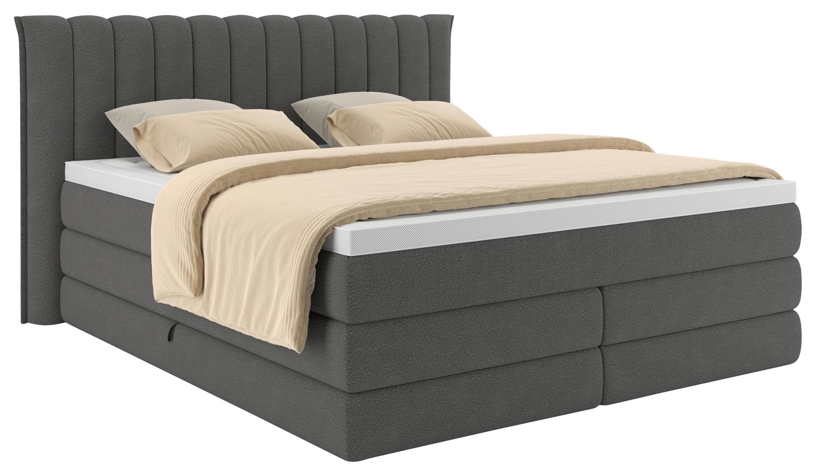 Boxspringbett Lina Anthrazit 200x200cm Mömax DE