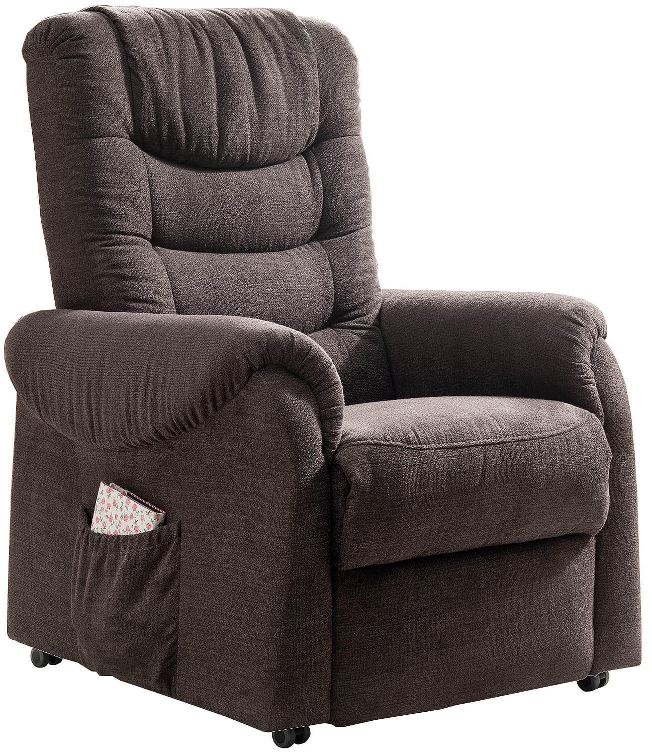 Fernsehsessel Nino Dunkelbraun Nylon/Struktur