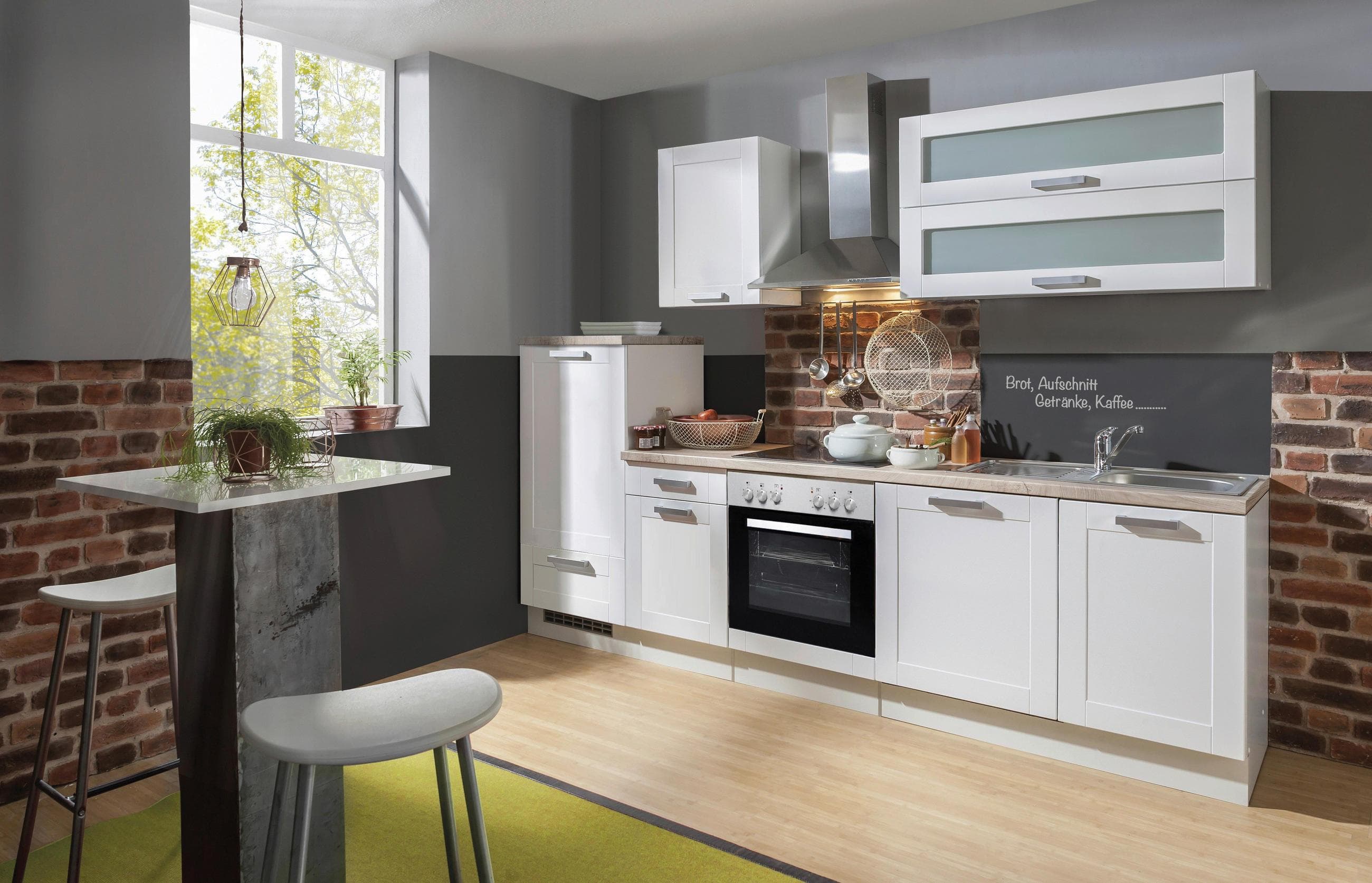 Menke Küchenblock White-Premium Weiß ca. 280 cm