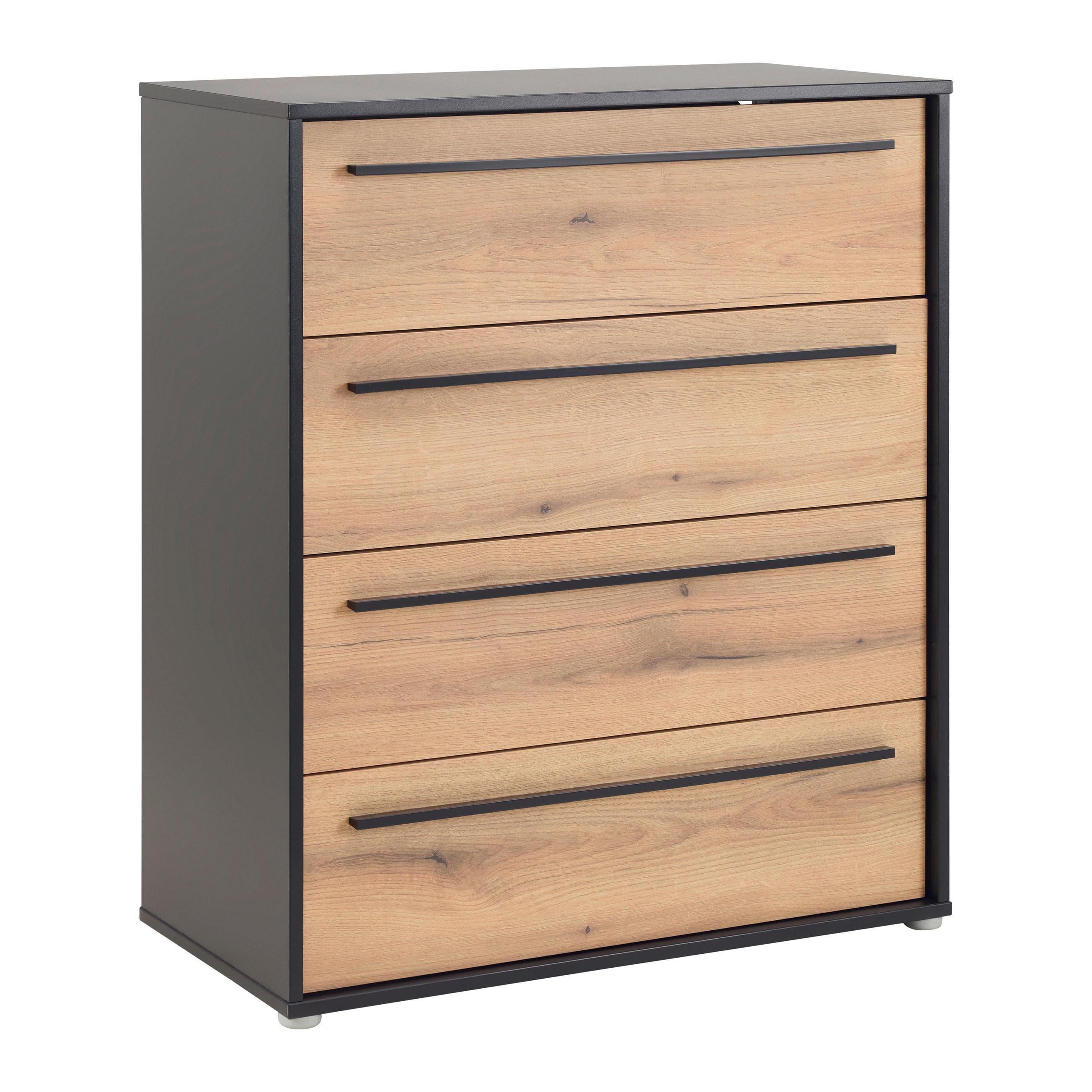 Kommode Adriano Schwarz/Eichefarben Mömax DE