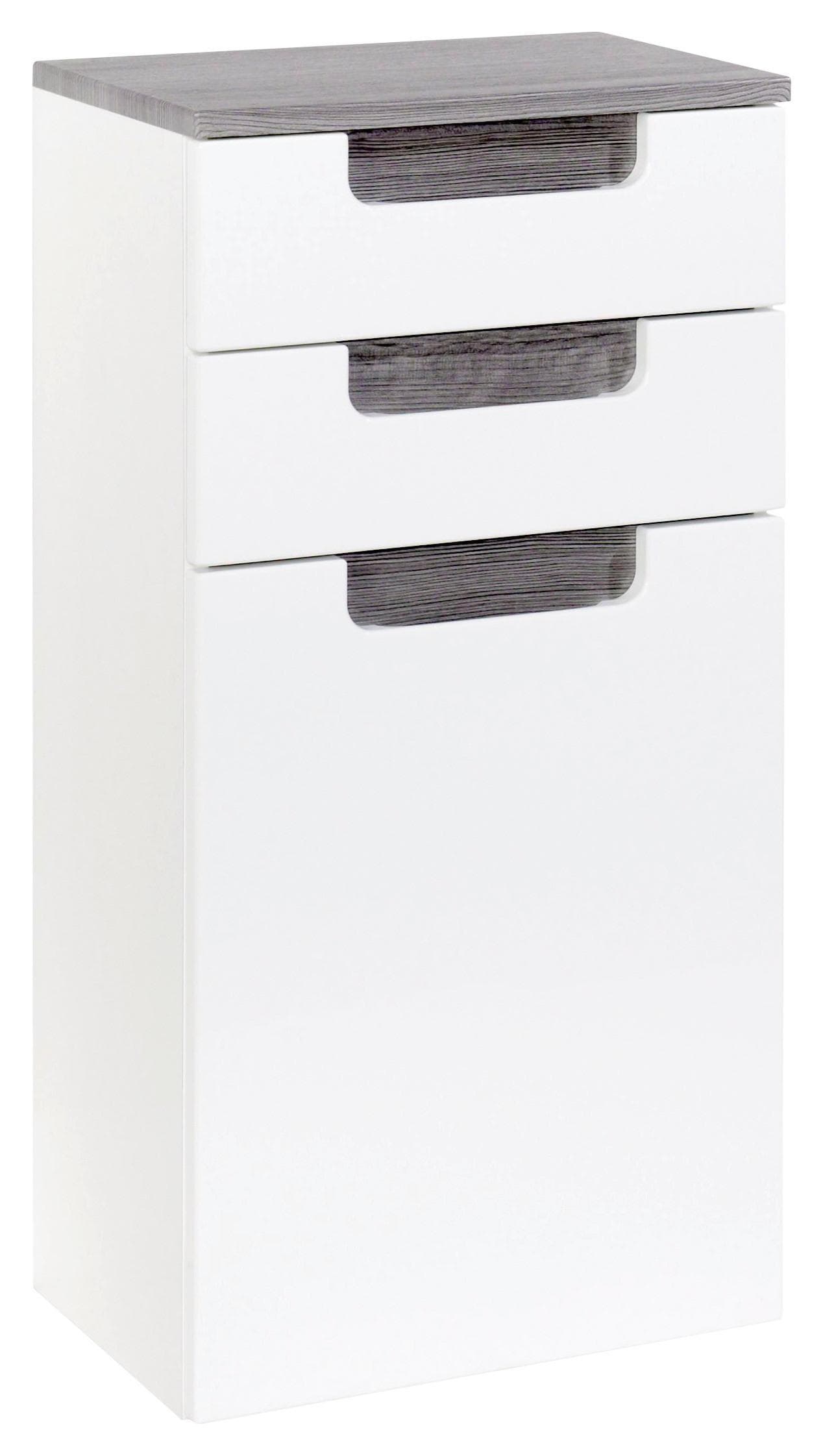 Unterschrank in Weiß/Eichefarbe 'Siena'