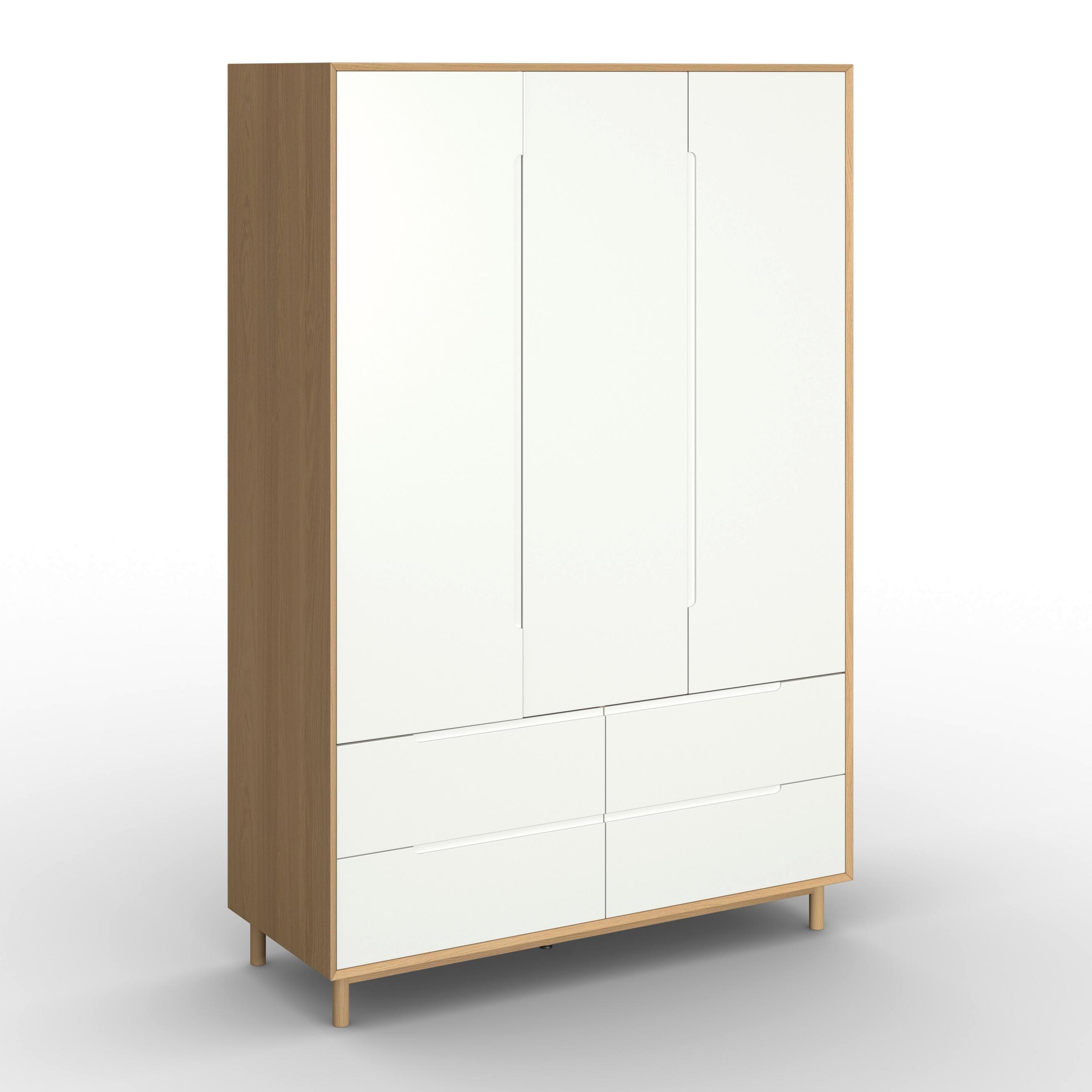 Drehtürenschrank Marlo Weiß/Eichefarben Mömax DE