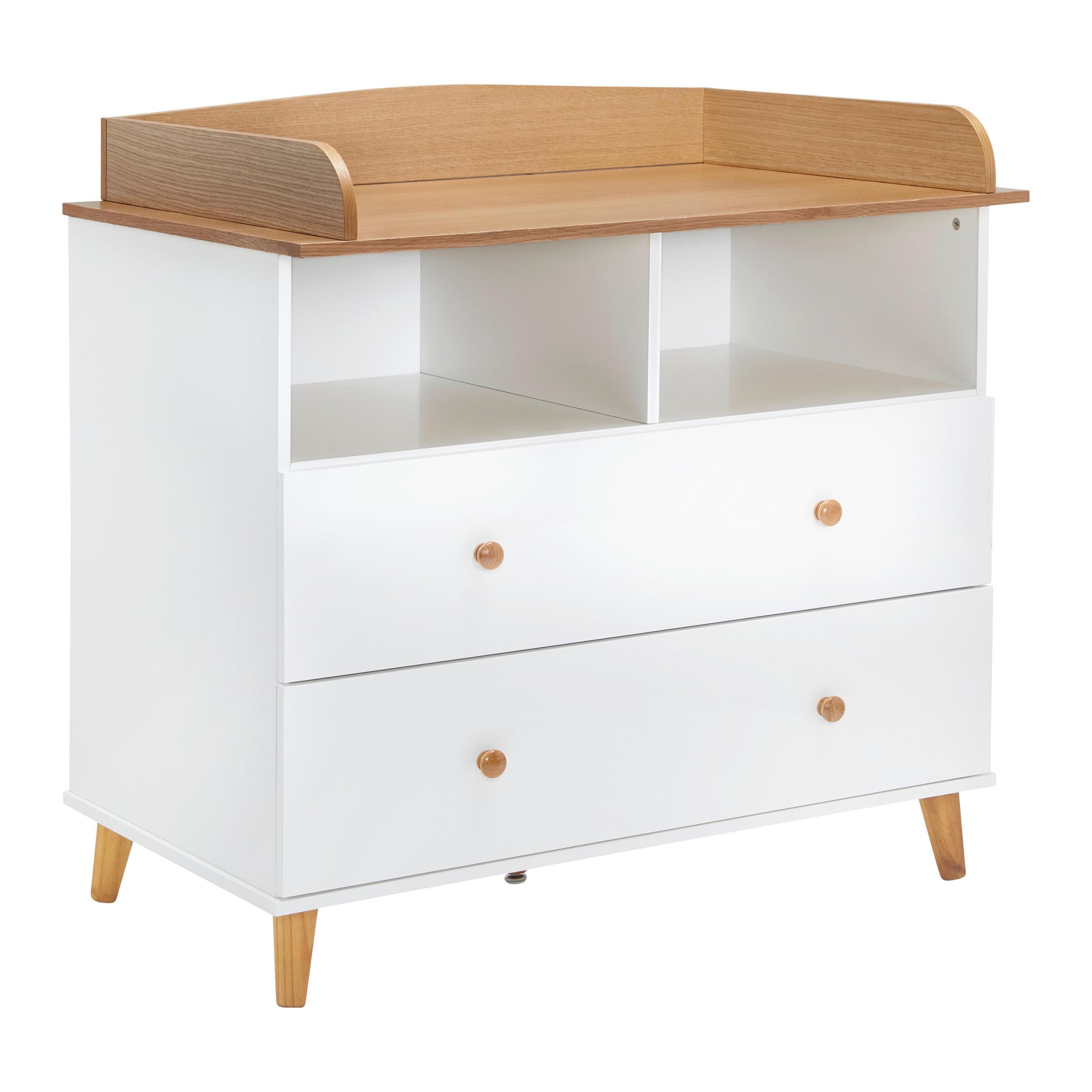 Wickelkommode Lou Weiß Echtholz/MDF