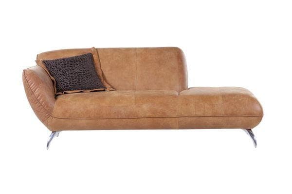 Chaiselongue Venezuela aus Echtleder Dunkelblau Mömax DE