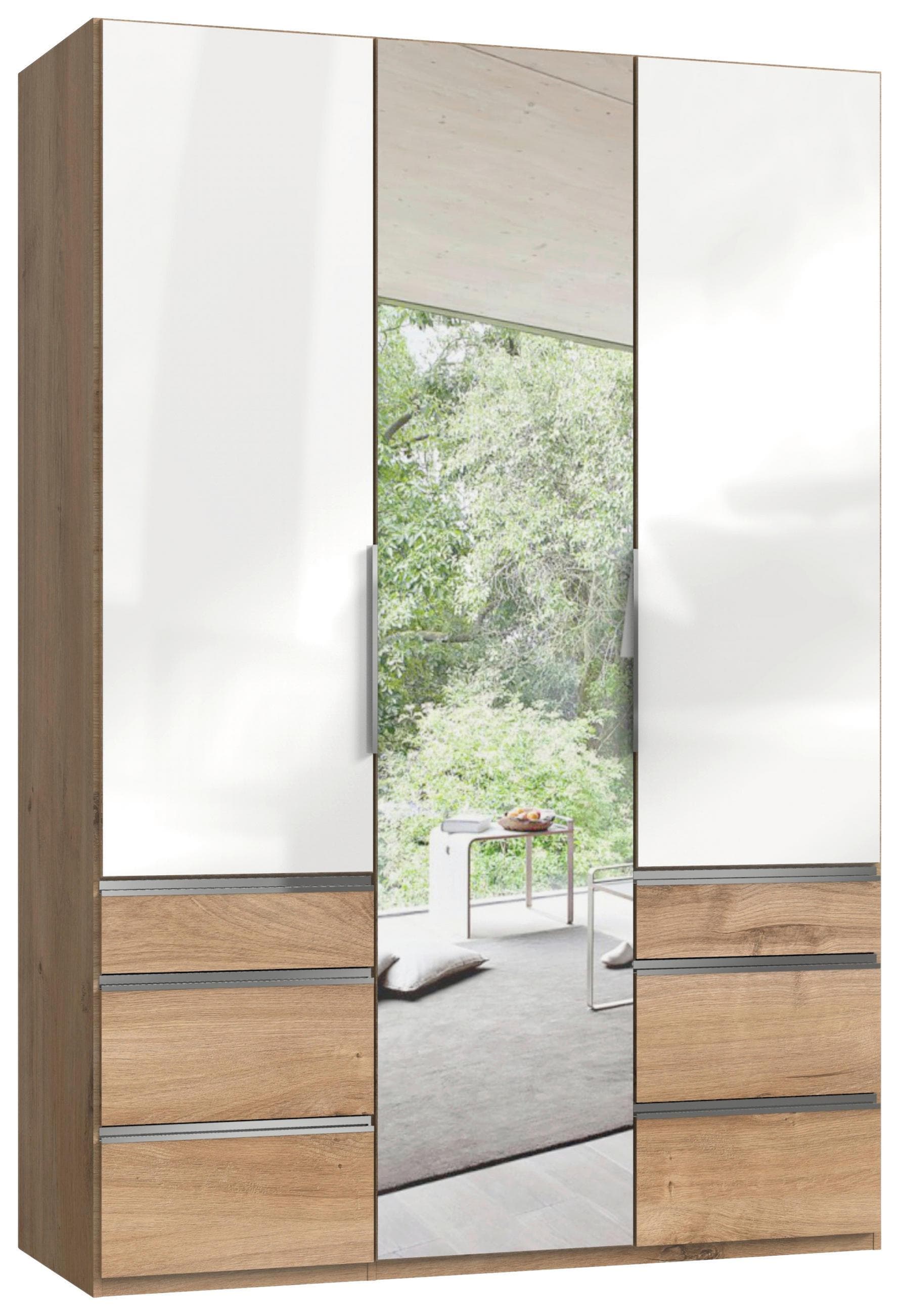 Drehtürenschrank Level 36D Eichefarben/Weiß Mömax DE