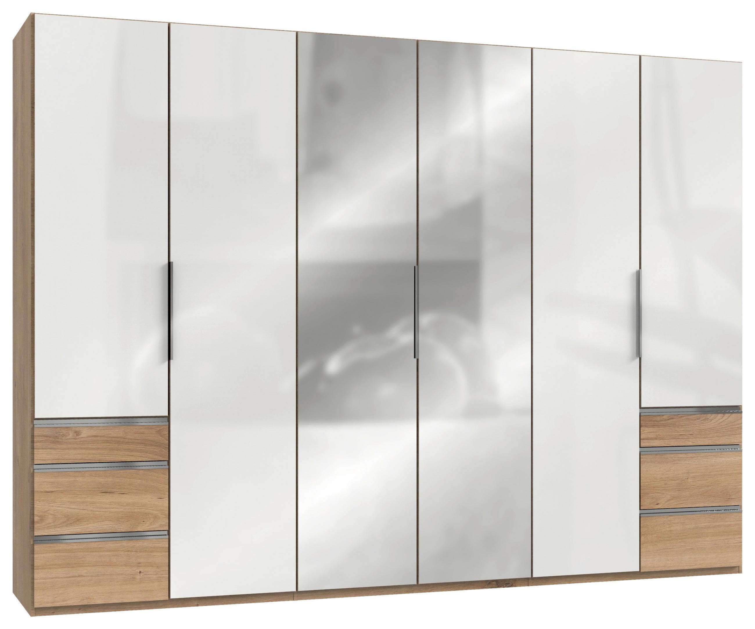 Drehtürenschrank Level 36D Weiß/Eichefarben Mömax DE