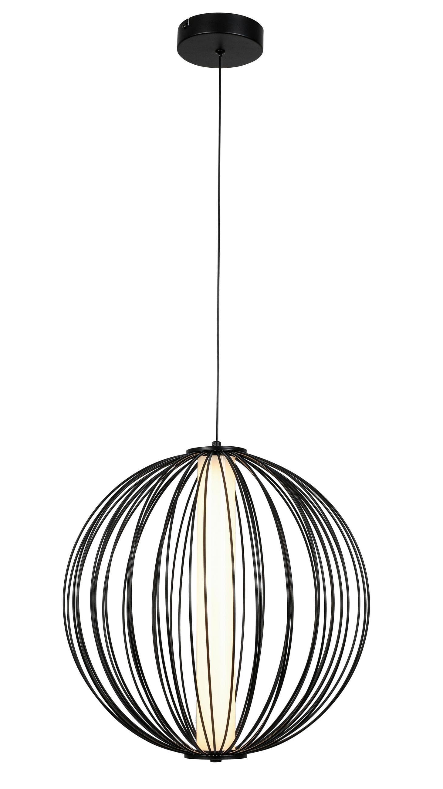 LED-Hängeleuchte Kalti Schwarz max. 24 Watt