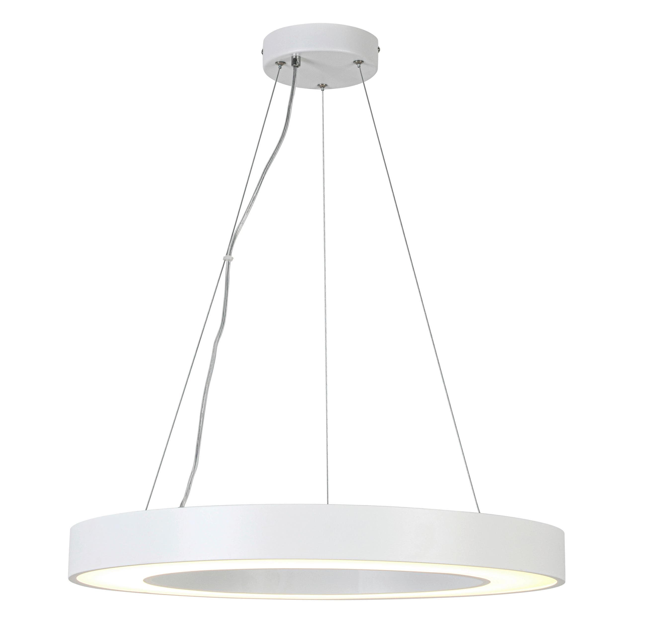 LED-Hängeleuchte Sandl Weiß/Chromfarben 38 Watt
