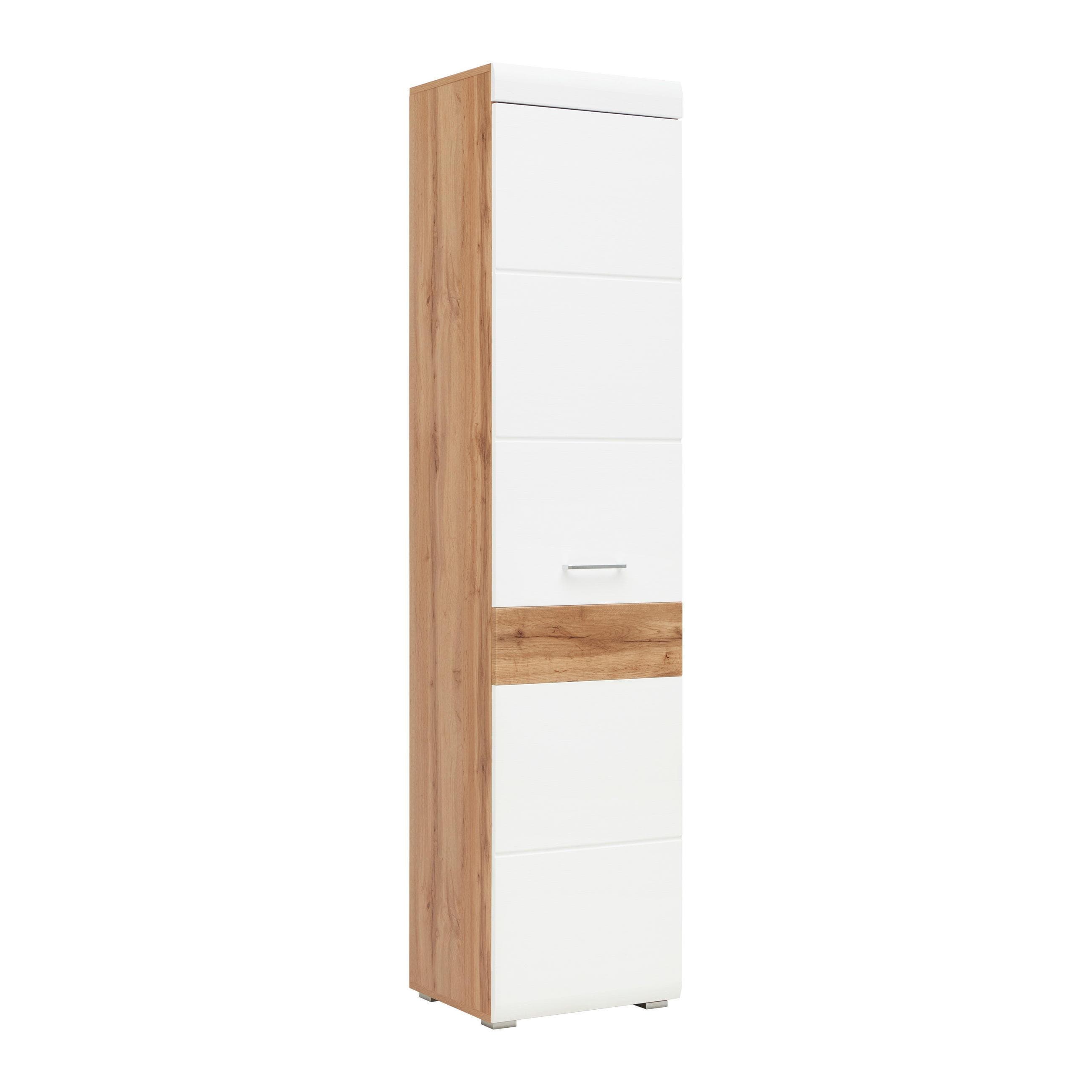 Garderobenschrank Weiß/Eichefarben Mömax DE