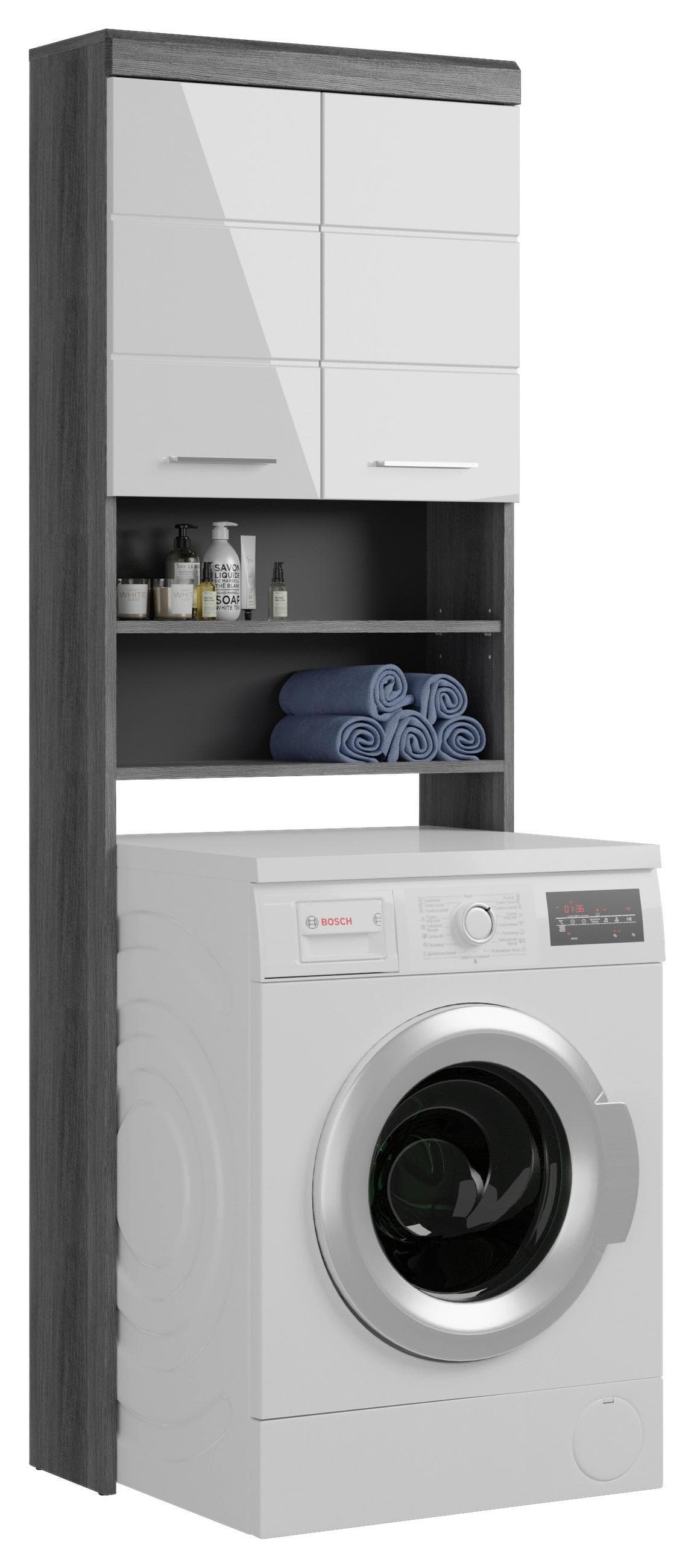 Waschmaschinenschrank Scout Anthrazit/Weiß