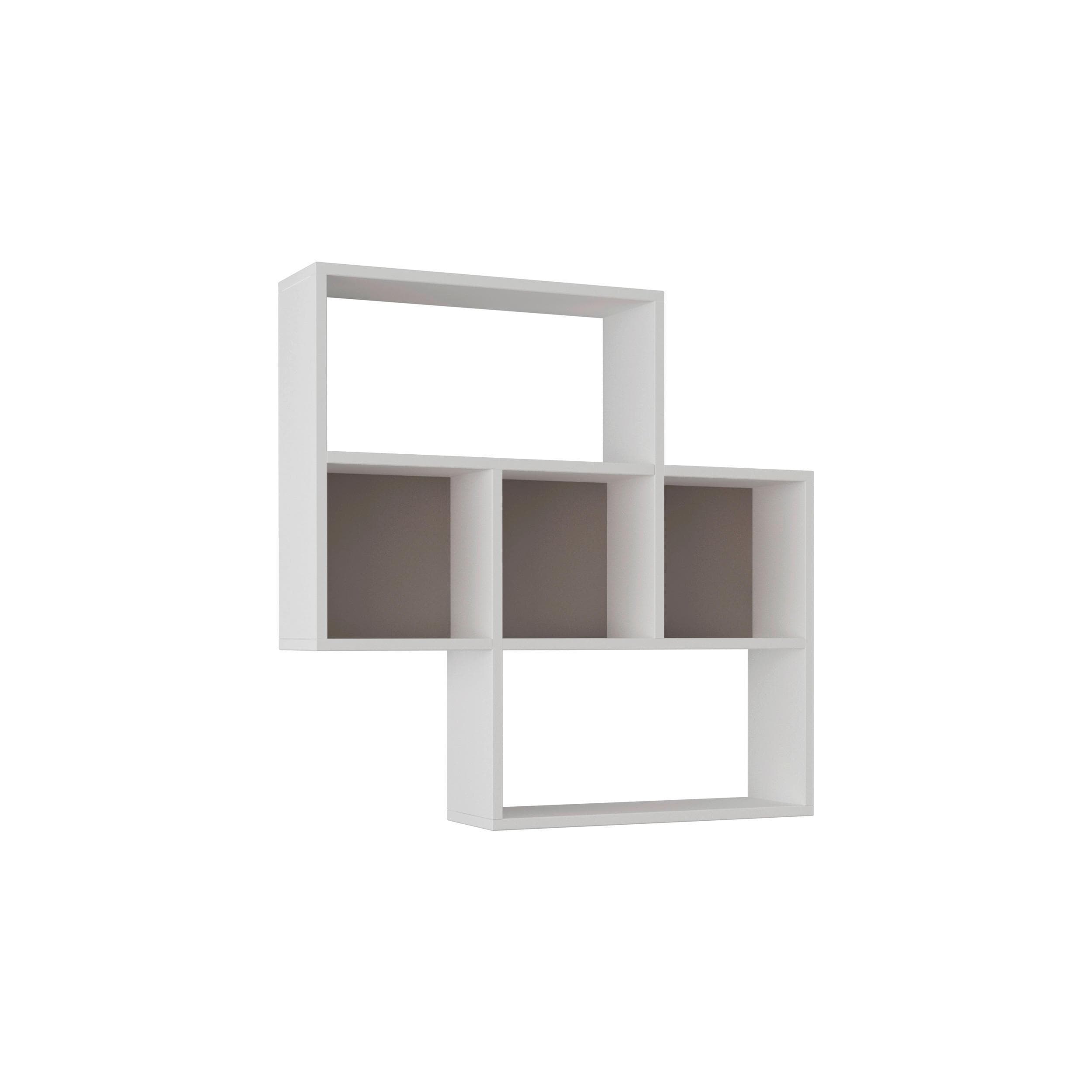 Wandregal Maybe Mokka/Weiß Holz