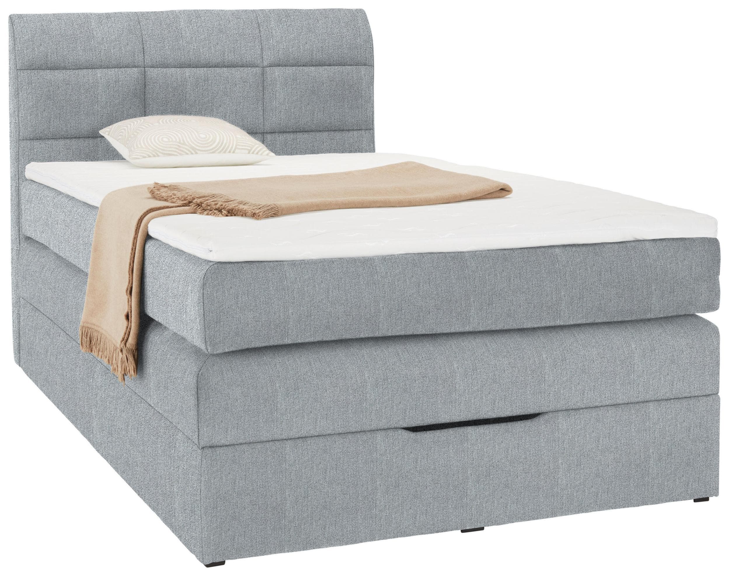 Boxspringbett Hellgrau ca. 90x200cm