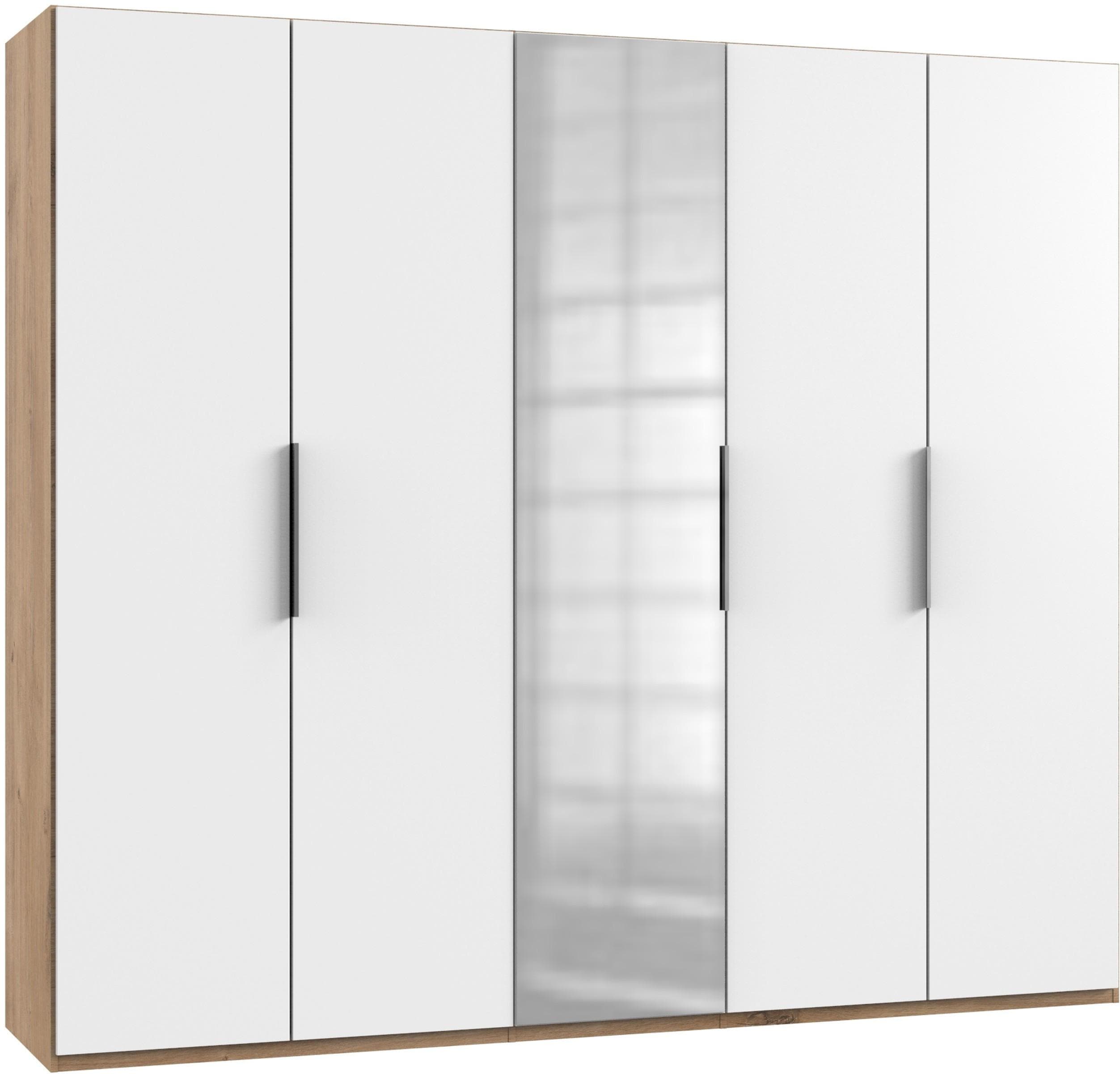 Drehtürenschrank Level 36A mit Spiegel Weiß/Eiche Mömax DE