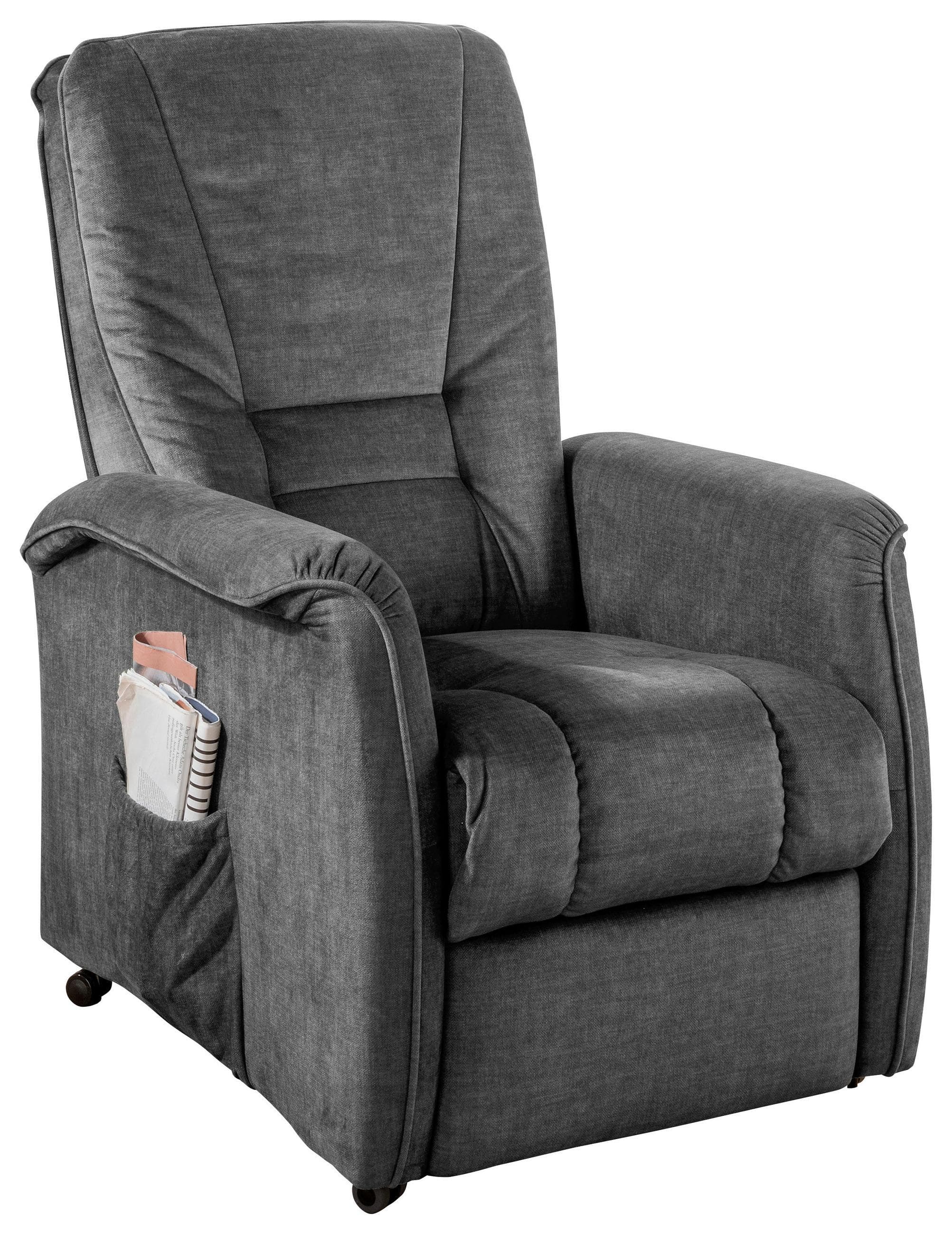 Relaxsessel Harry Dunkelgrau Velours