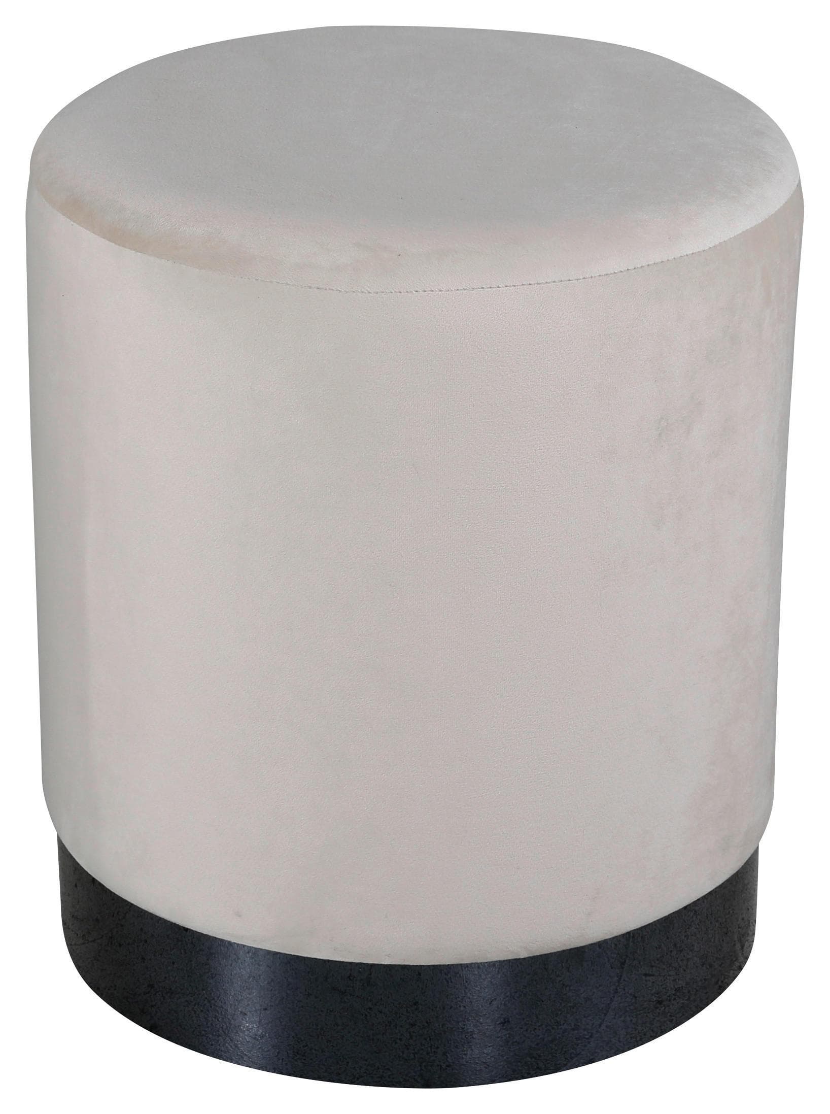 Hocker Benji Beige Schwarz Gartenmöbel