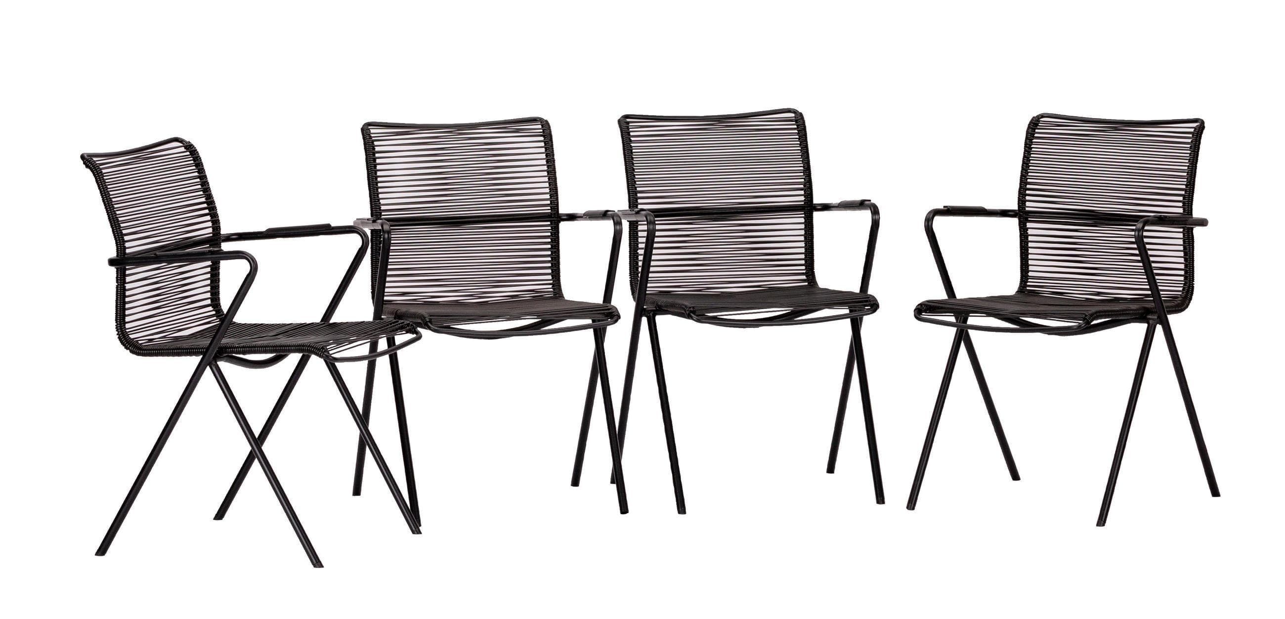 Acamp Gartensessel-Set Alpha Rope Anthrazit Kunststoff/Metall