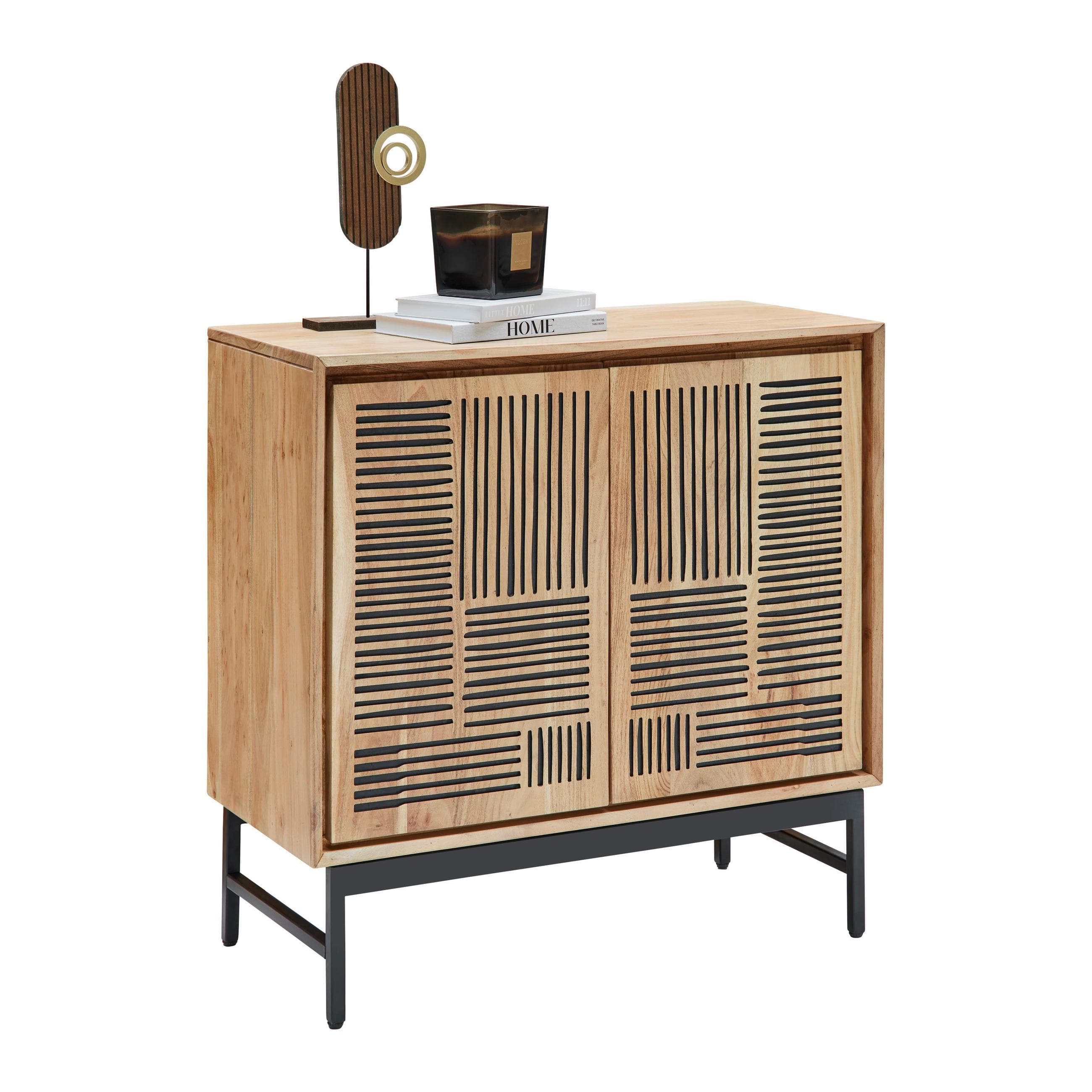 Sideboard Tarim Schwarz/Akaziefarben Mömax DE