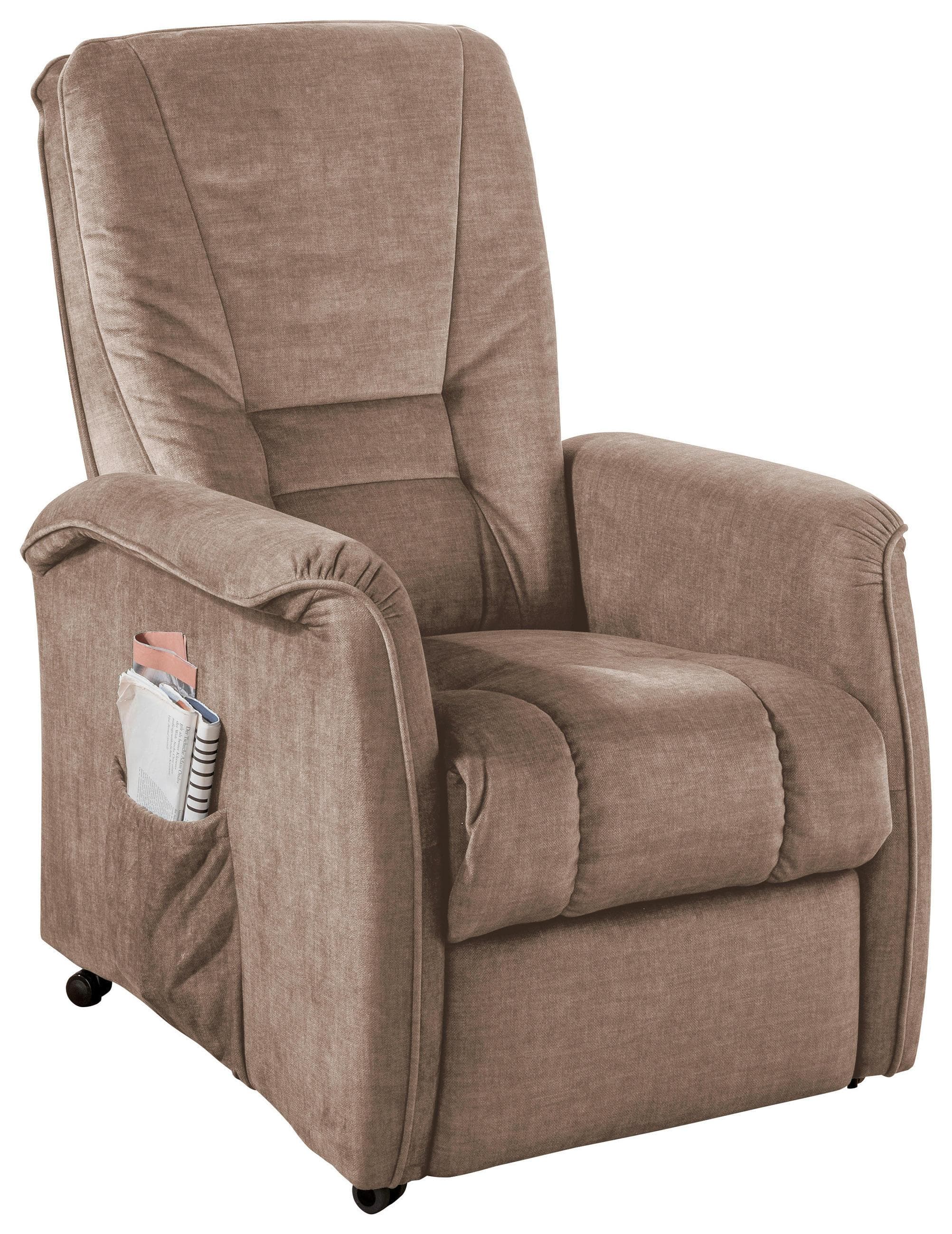 Relaxsessel Harry Hellbraun Velours