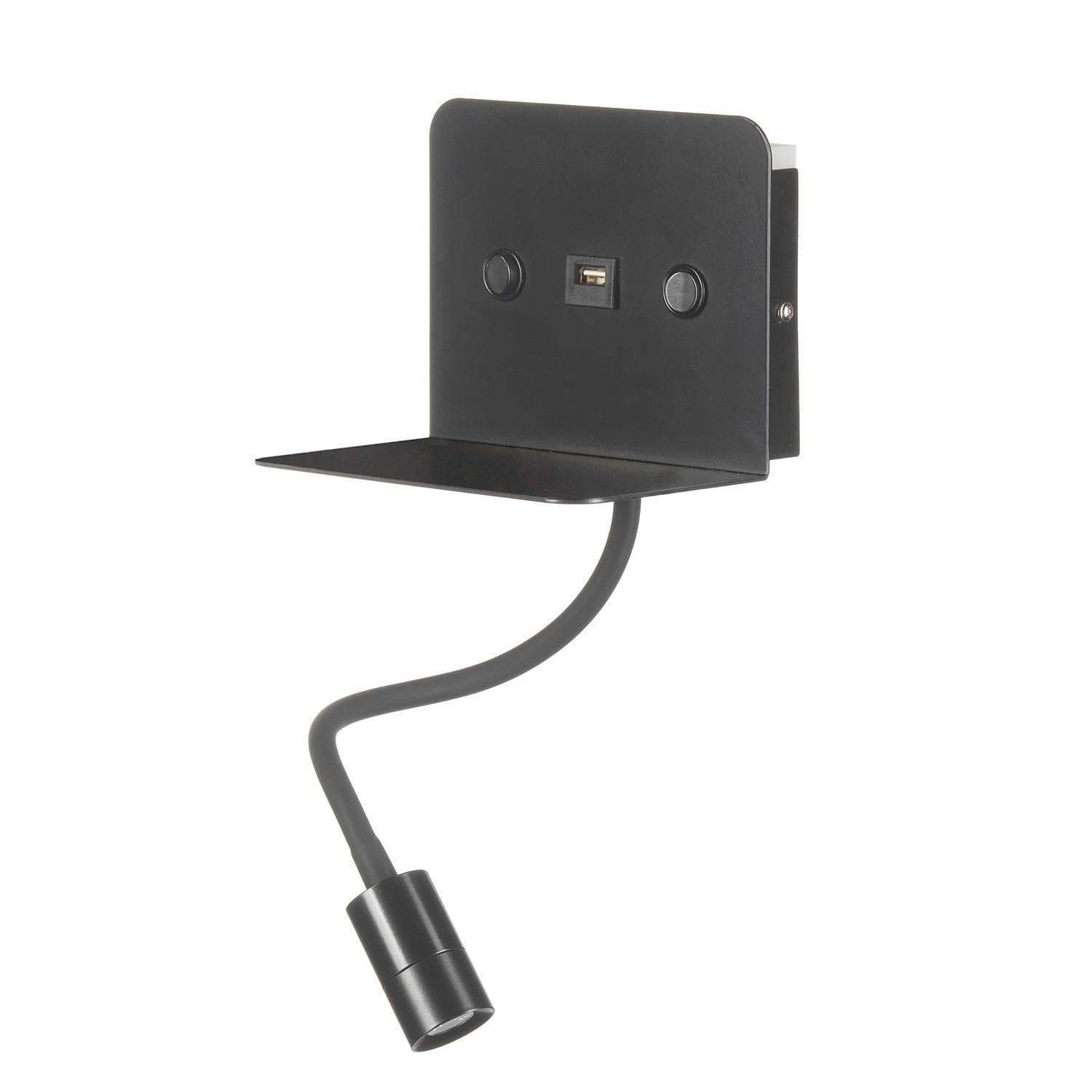 LED-Wandleuchte Schwarz max. 5 Watt Wandlampe