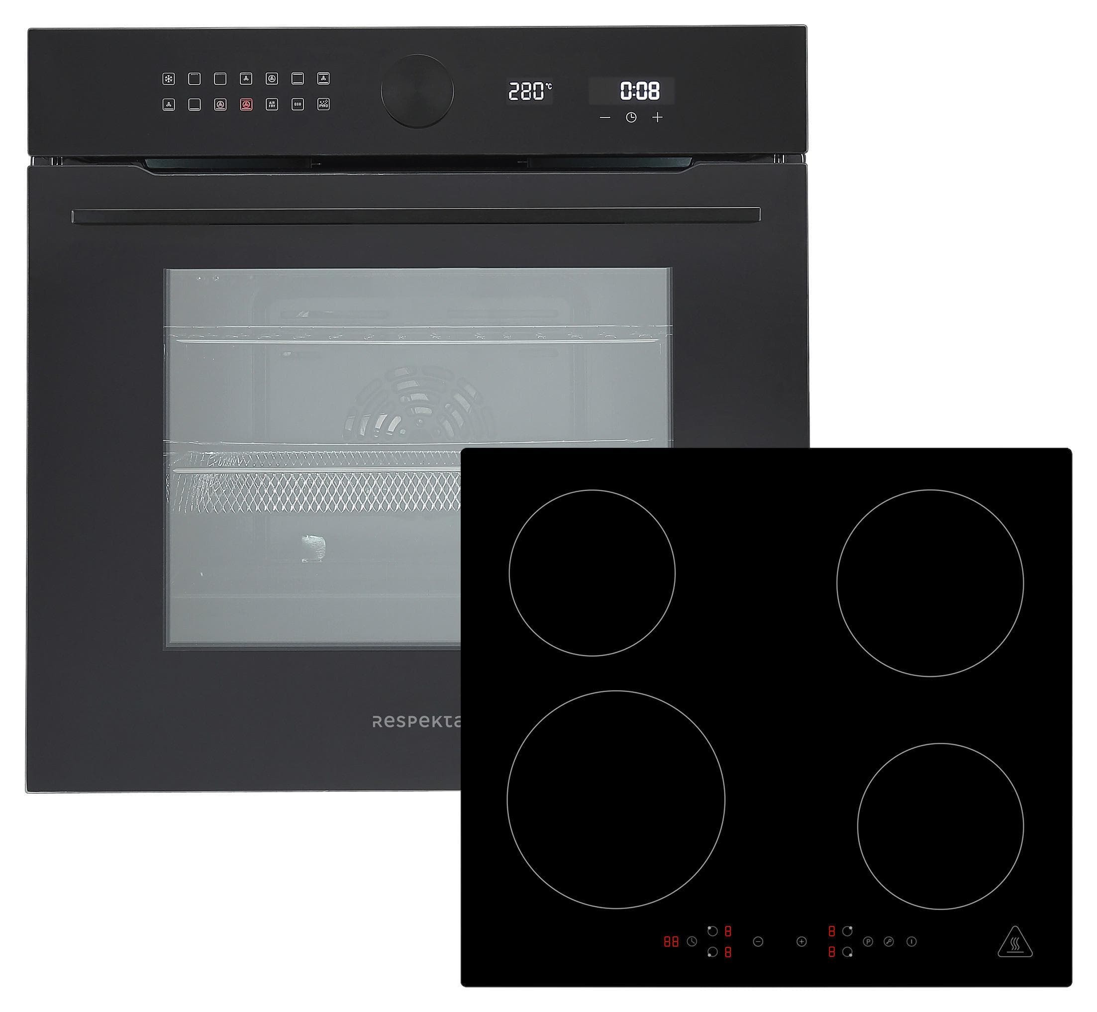 respekta Backofen-Set schwarz