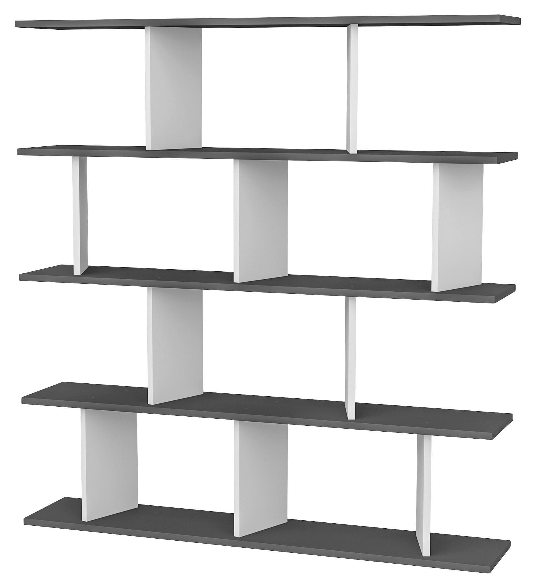 Standregal Jorin Anthrazit/Weiß Holz