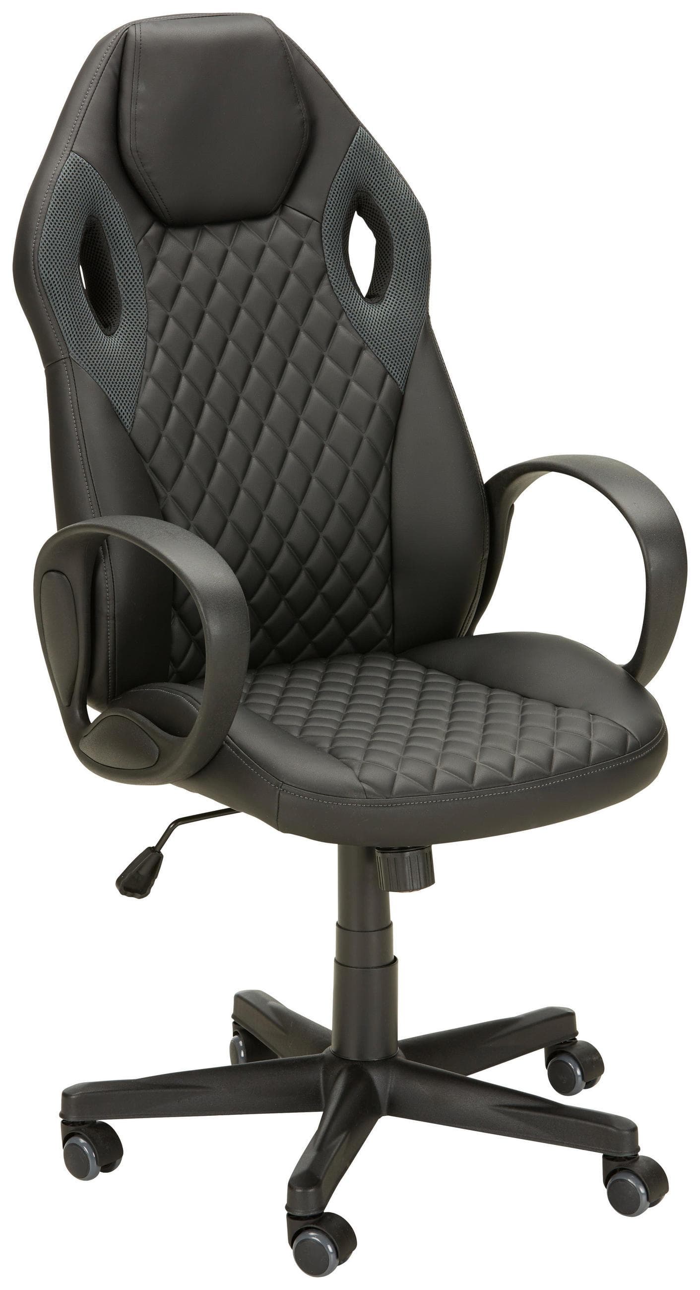 Chefsessel in Grau/Schwarz
