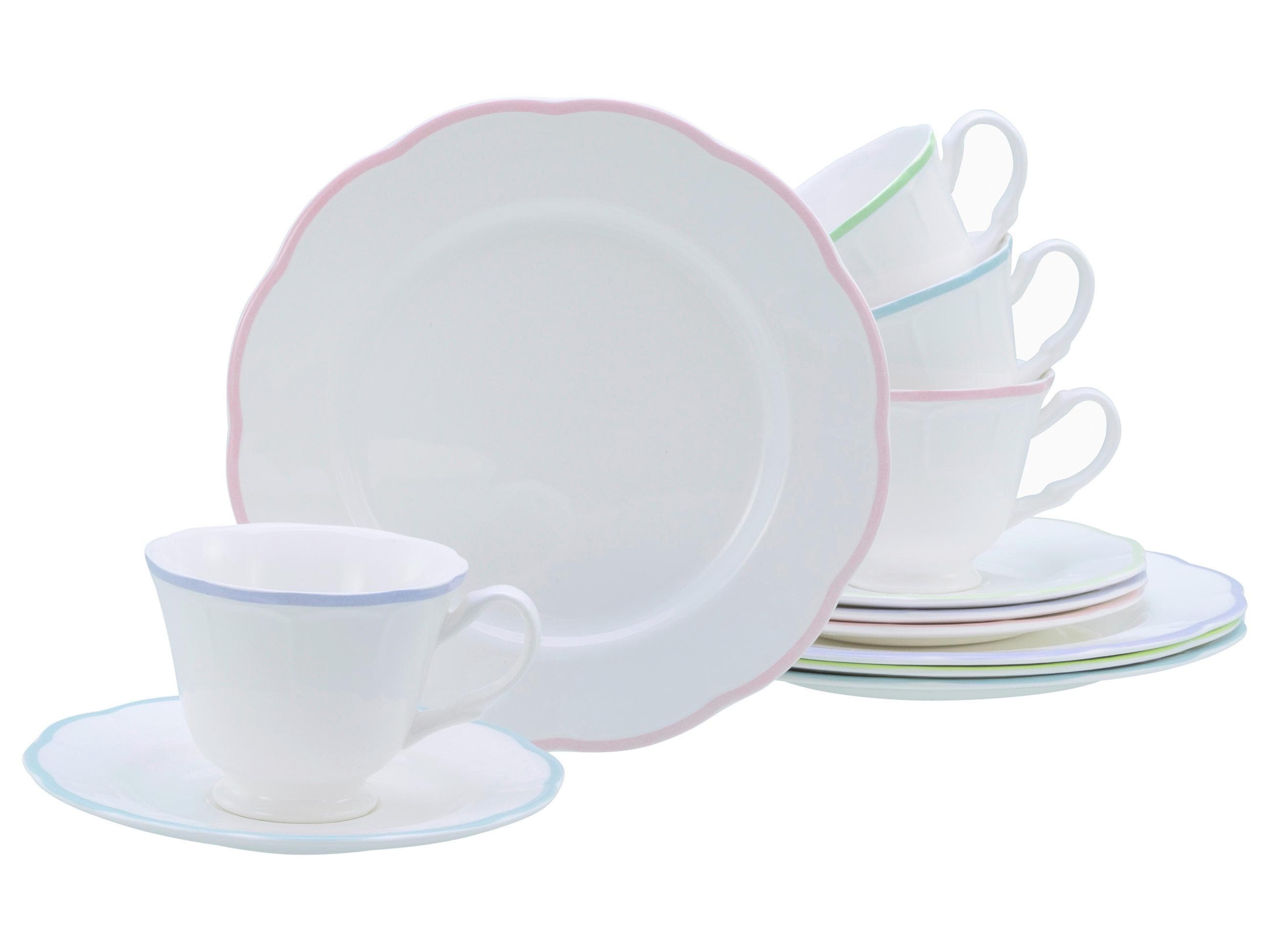 Creatable Kaffeeservice Florine Multicolor 12-teilig
