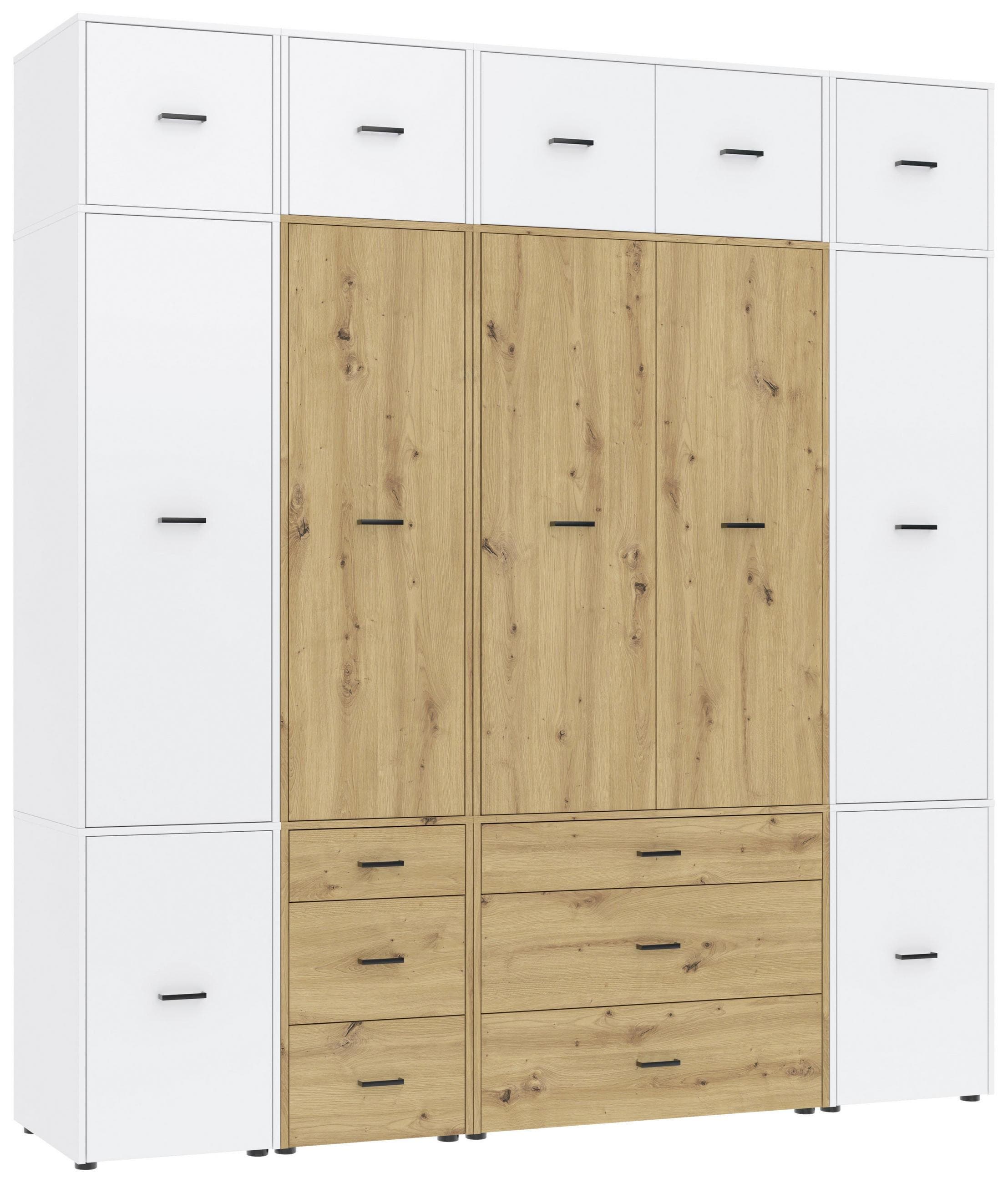 Kleiderschrank Kivo Eiche Artisan/Weiß Mömax DE