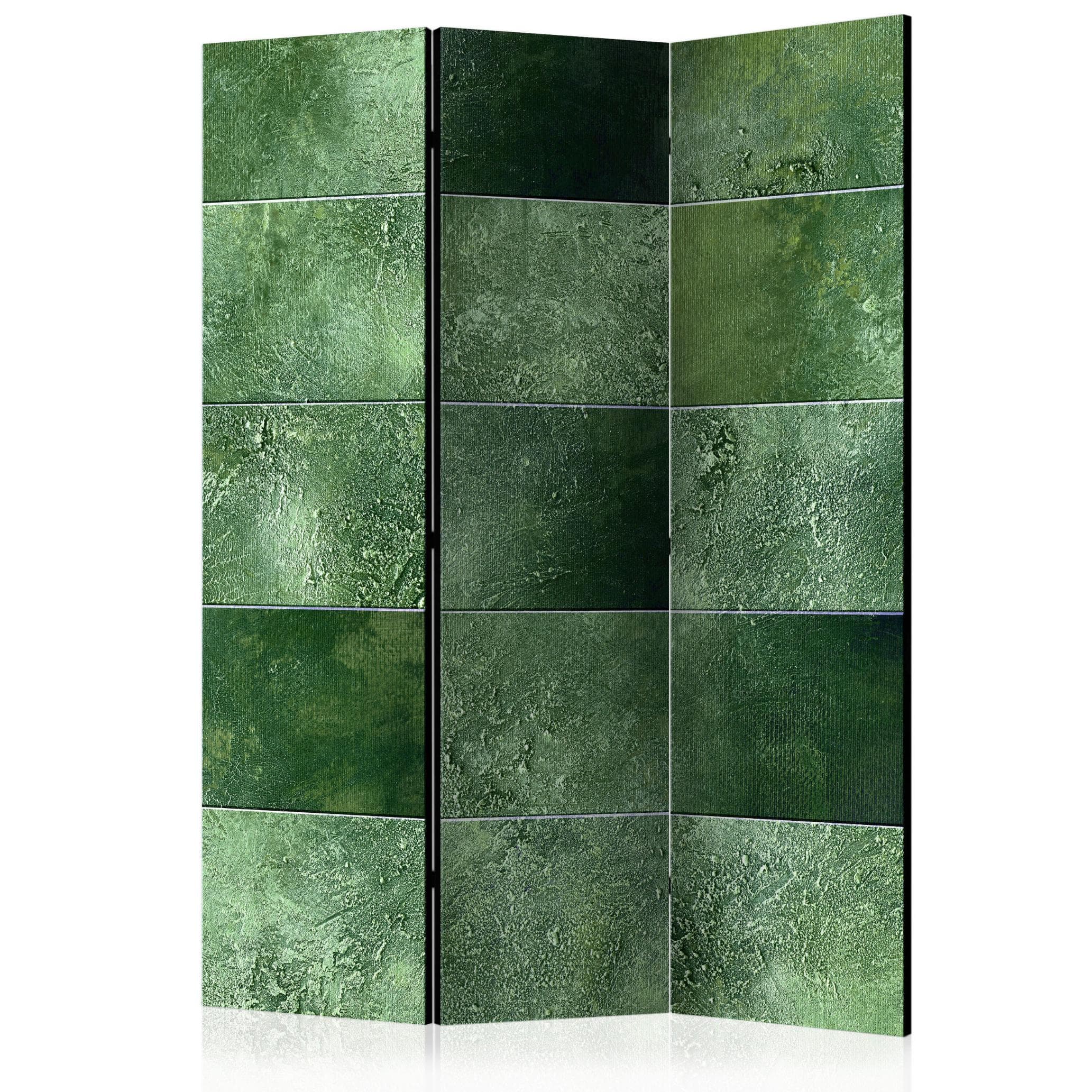 Artgeist Paravent Green Puzzle Hellgrün/Smaragdgrün