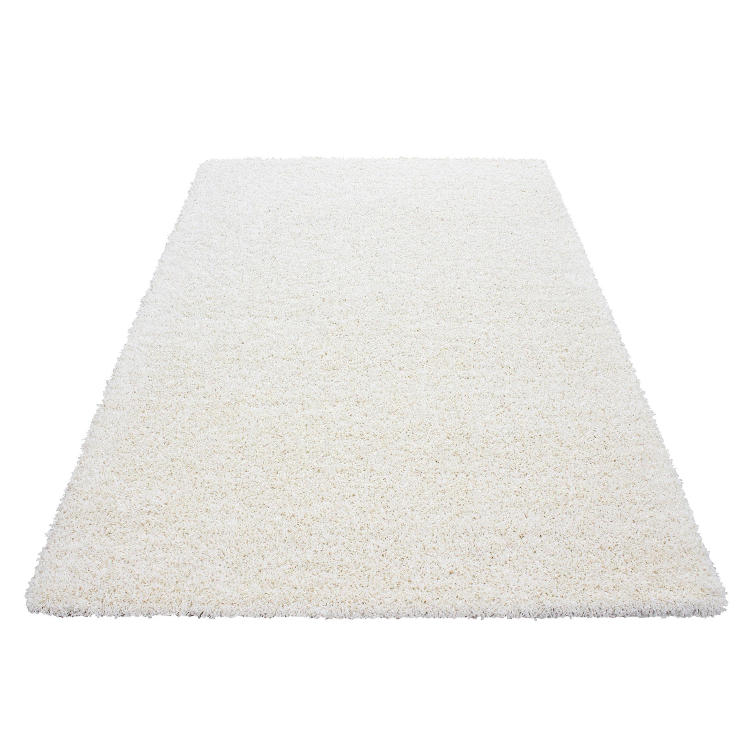 AYYILDIZ Life Shaggy 1500 Hochflor-Teppich Creme Uni