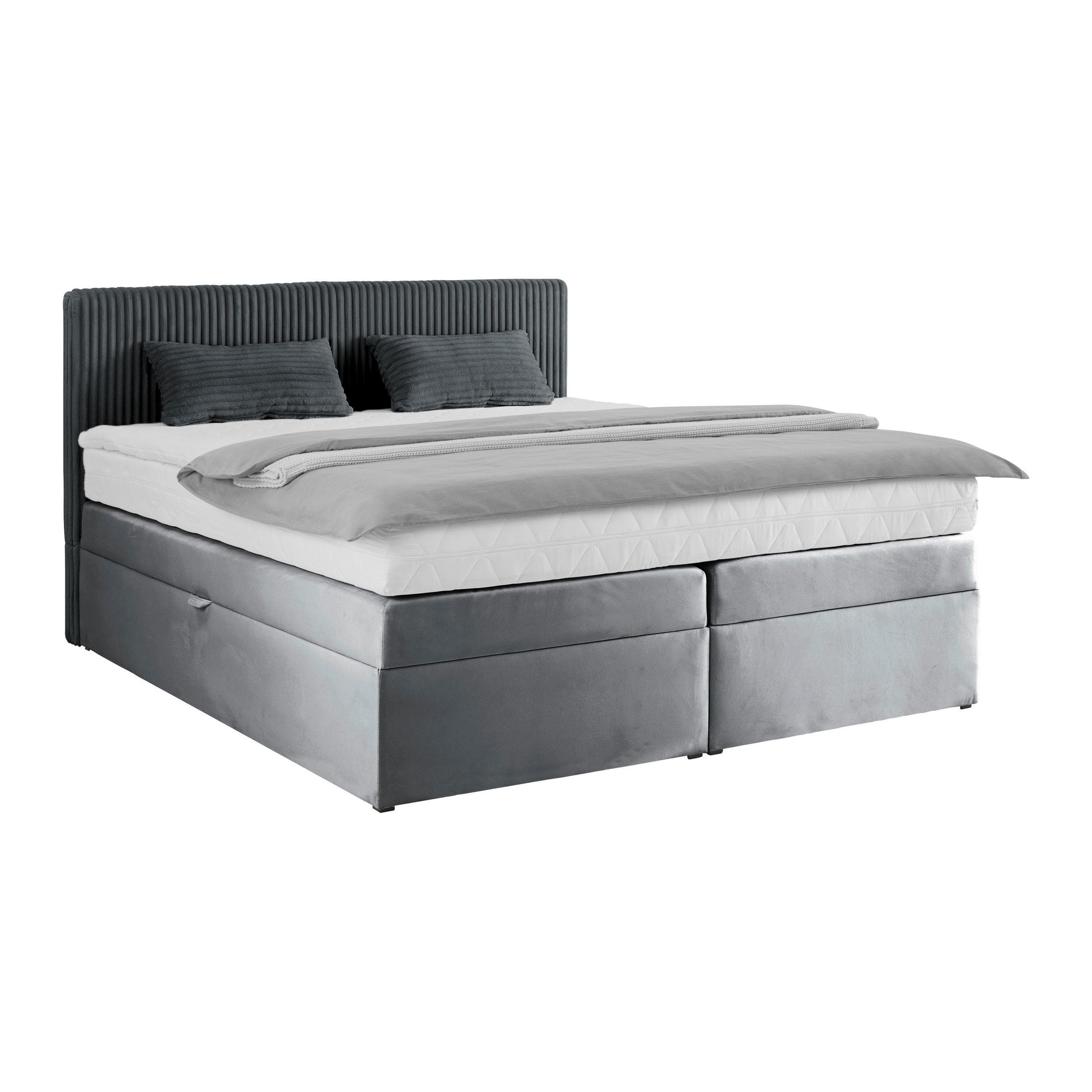 Boxspringbett Rossa Dunkelgrau