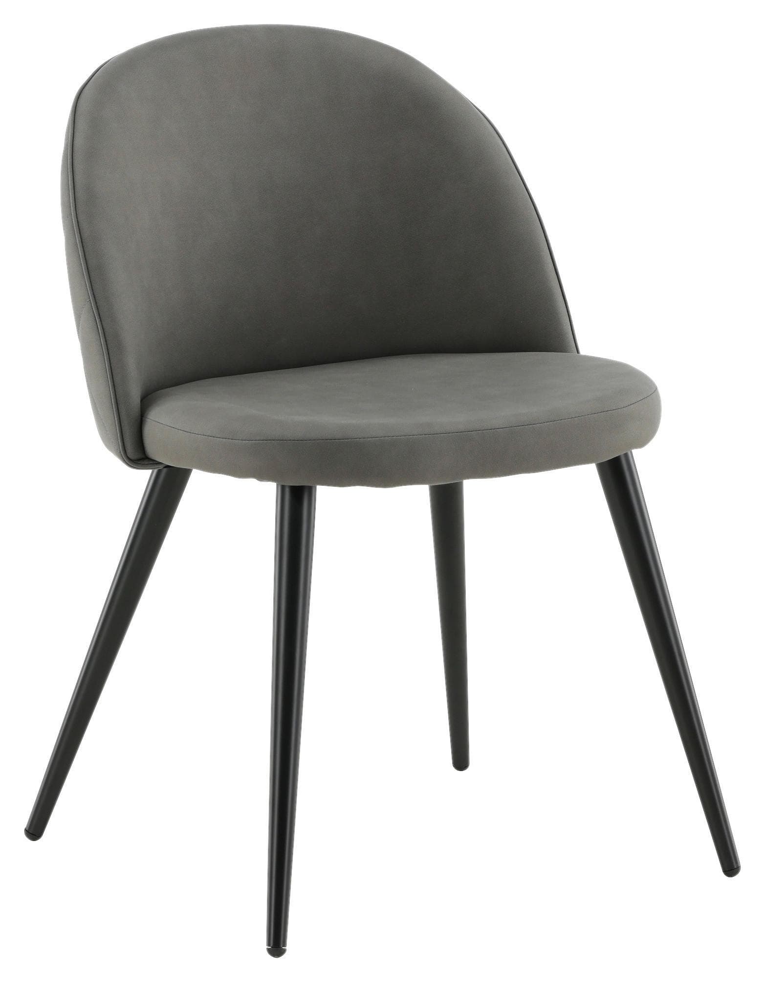 STUHL-SET VELVET Schwarz/Dunkelgrau