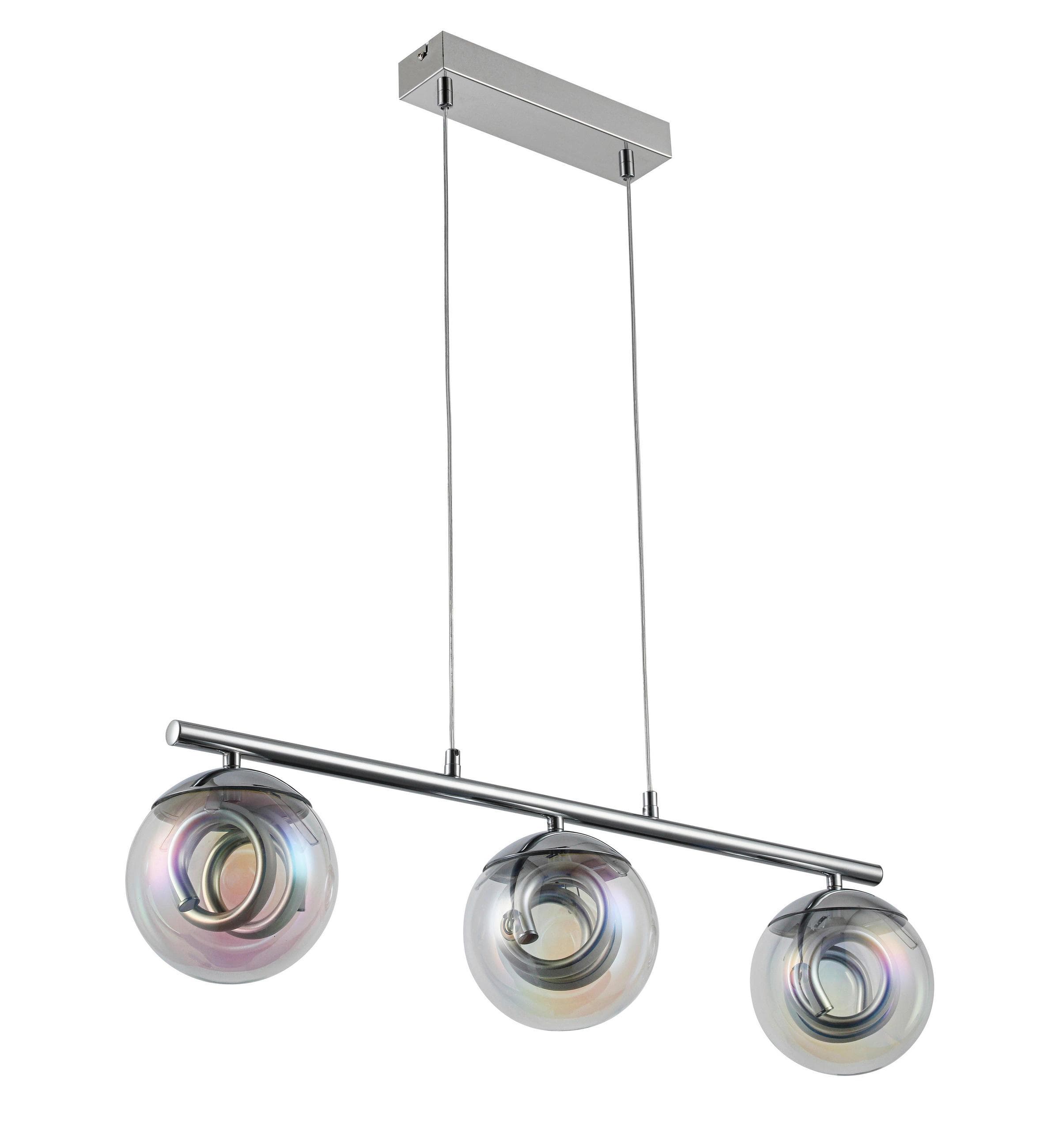 LED-Hängeleuchte Moderni Chrom/Perlmutt max. 18 Watt