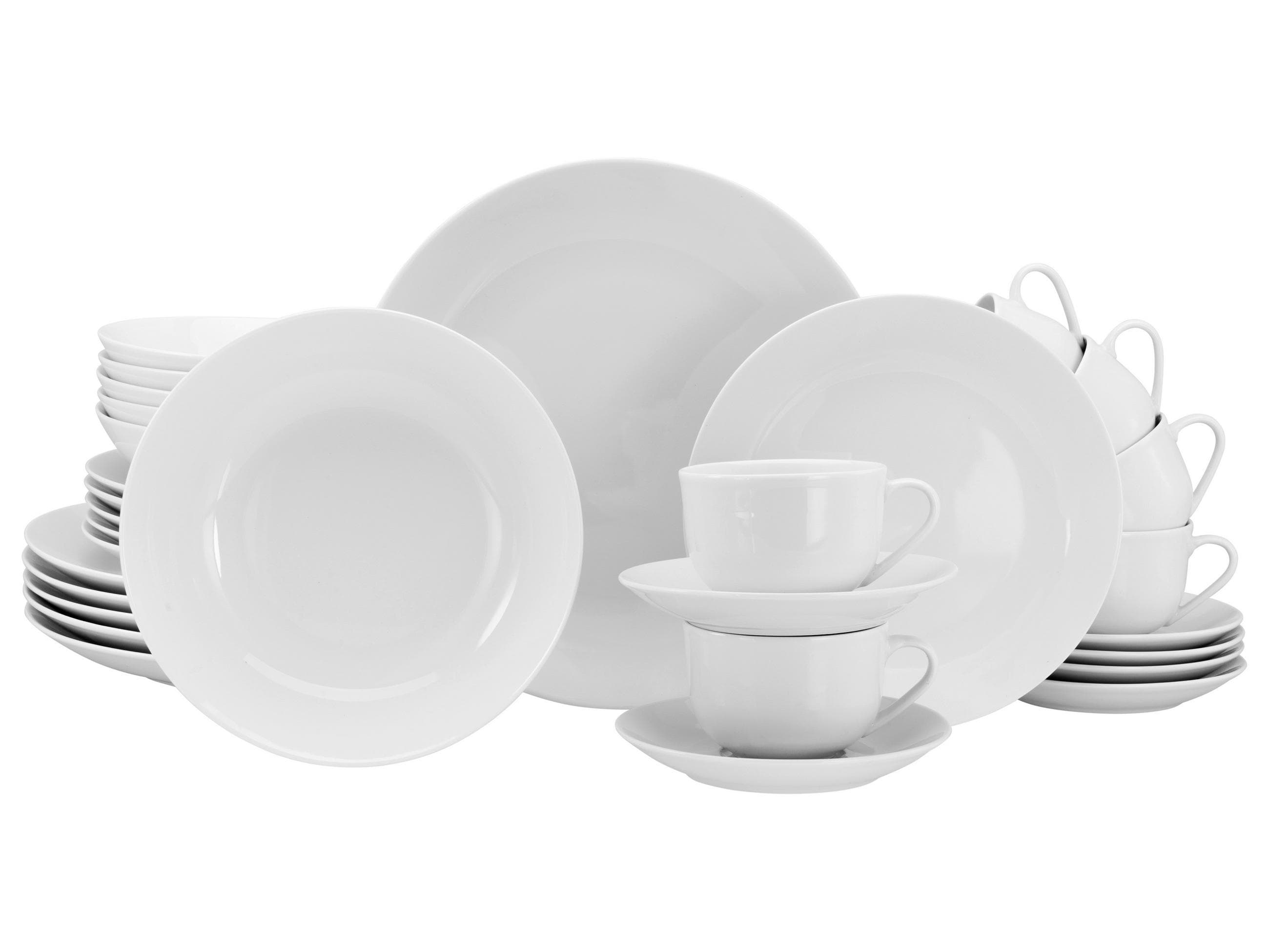 Creatable Kombiservice Luna Weiß 30-teilig Keramik