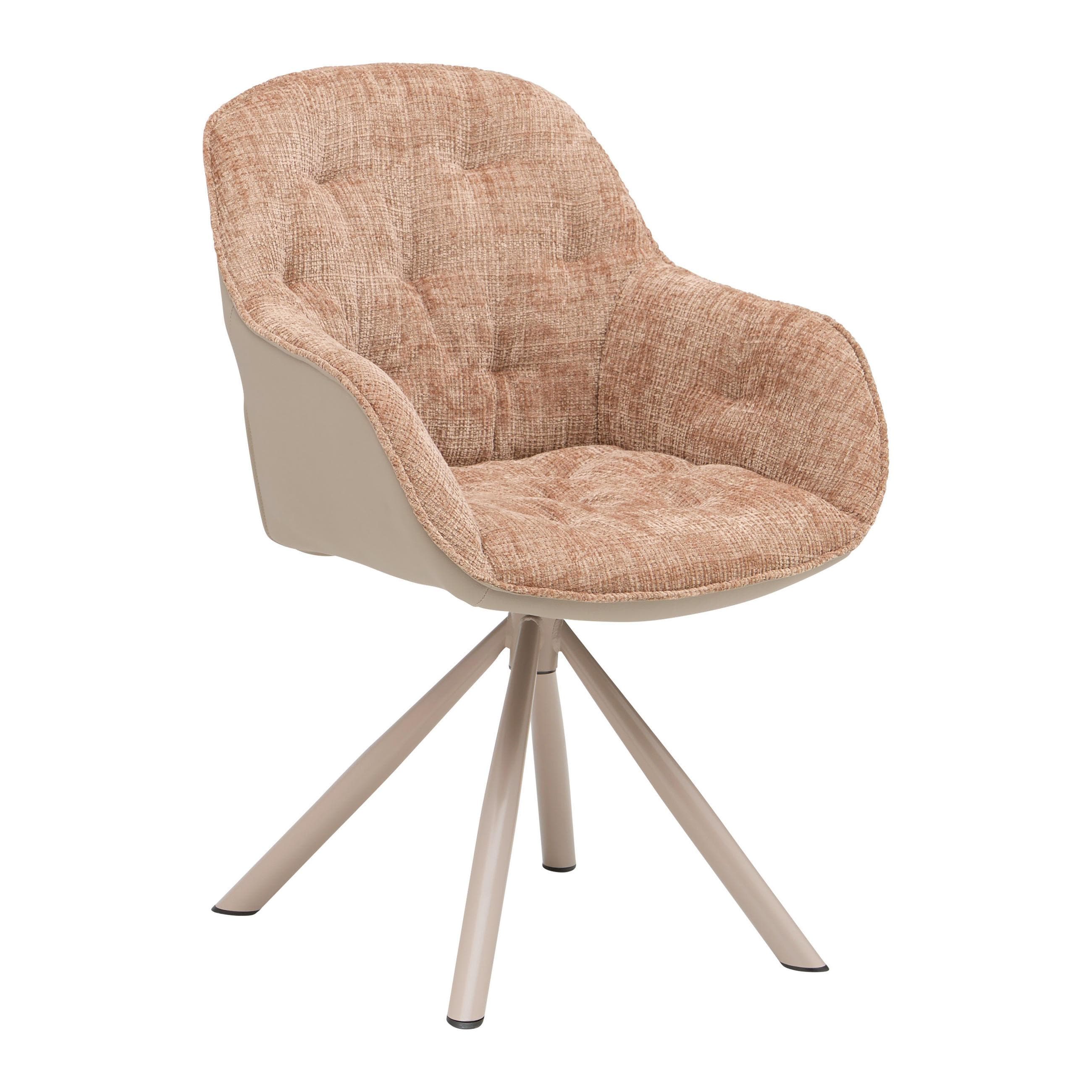 Armlehnstuhl Eileen Braun/Grau/Beige