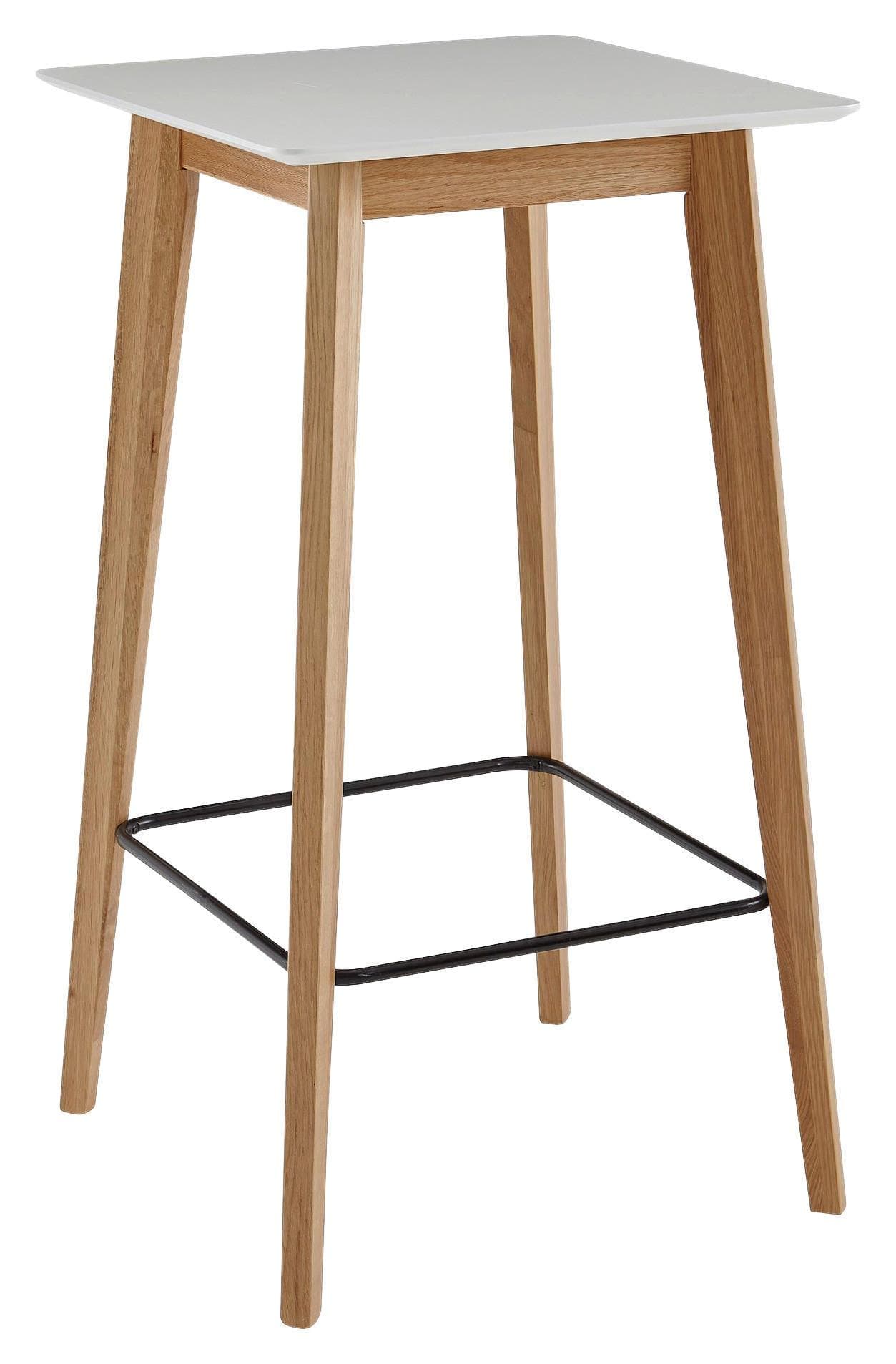 Wohnling Bartisch Weiß/Eiche ca. 60x110x60 cm