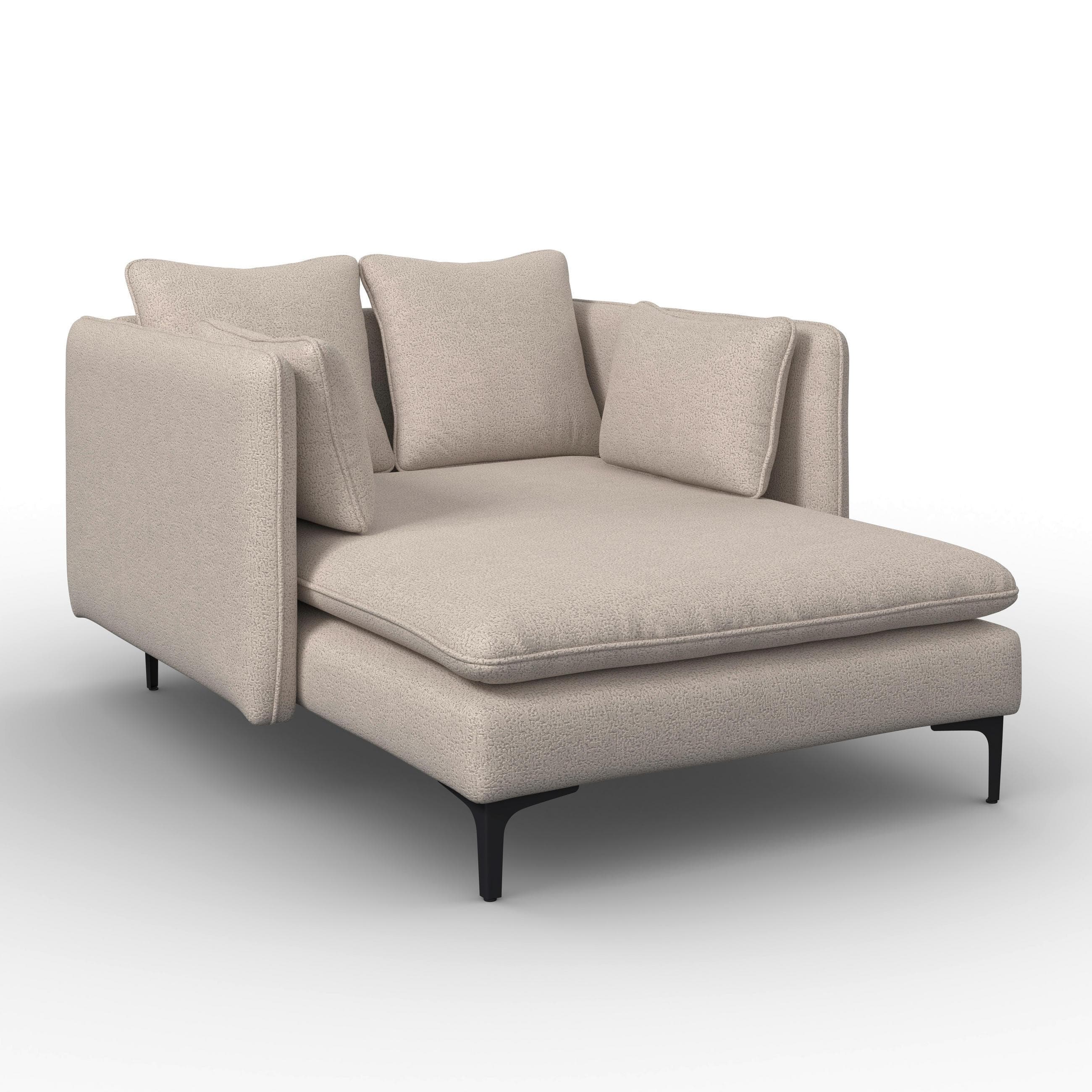 Chaiselongue Sandy Greige Chenille Mömax
