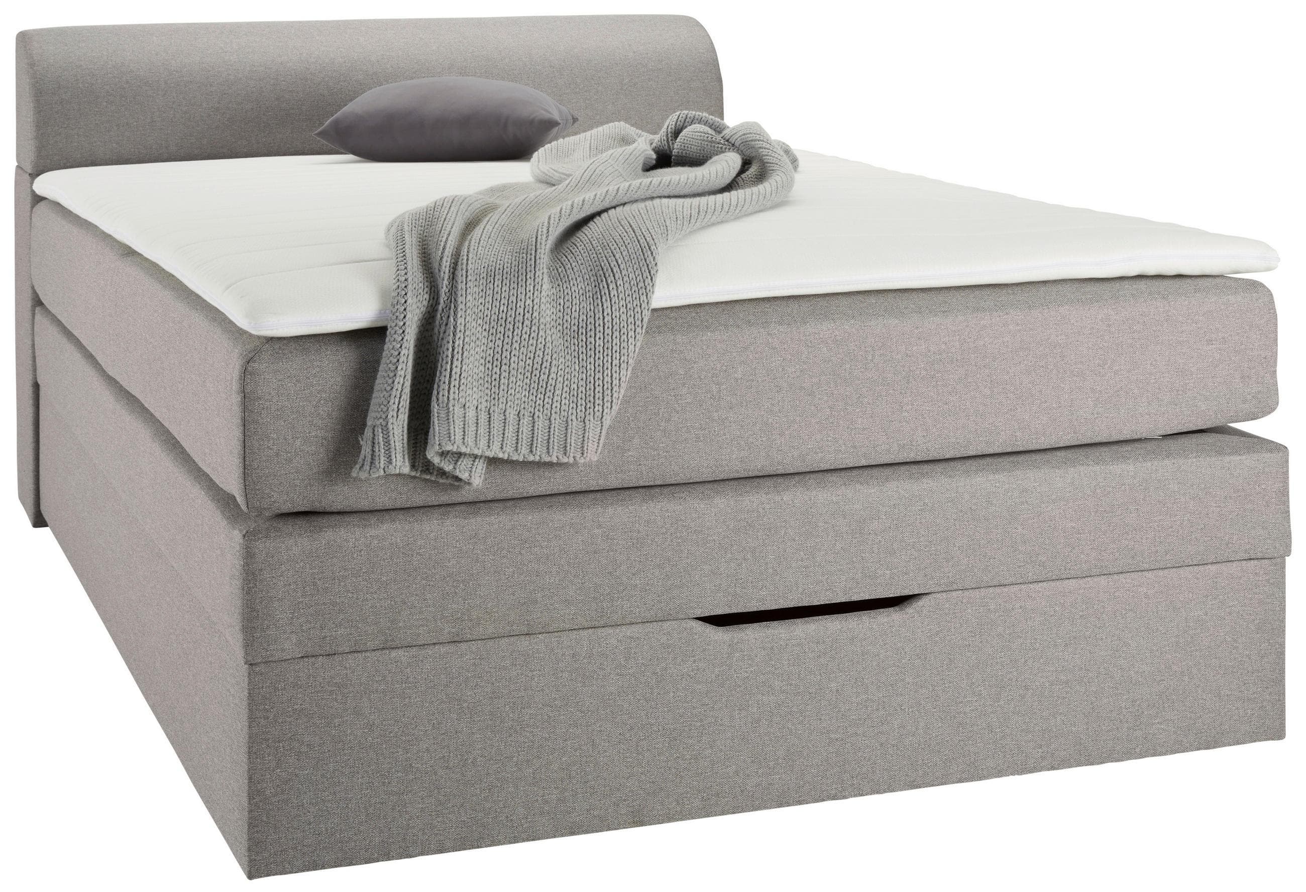 Mömax DE Boxspringbett Grau