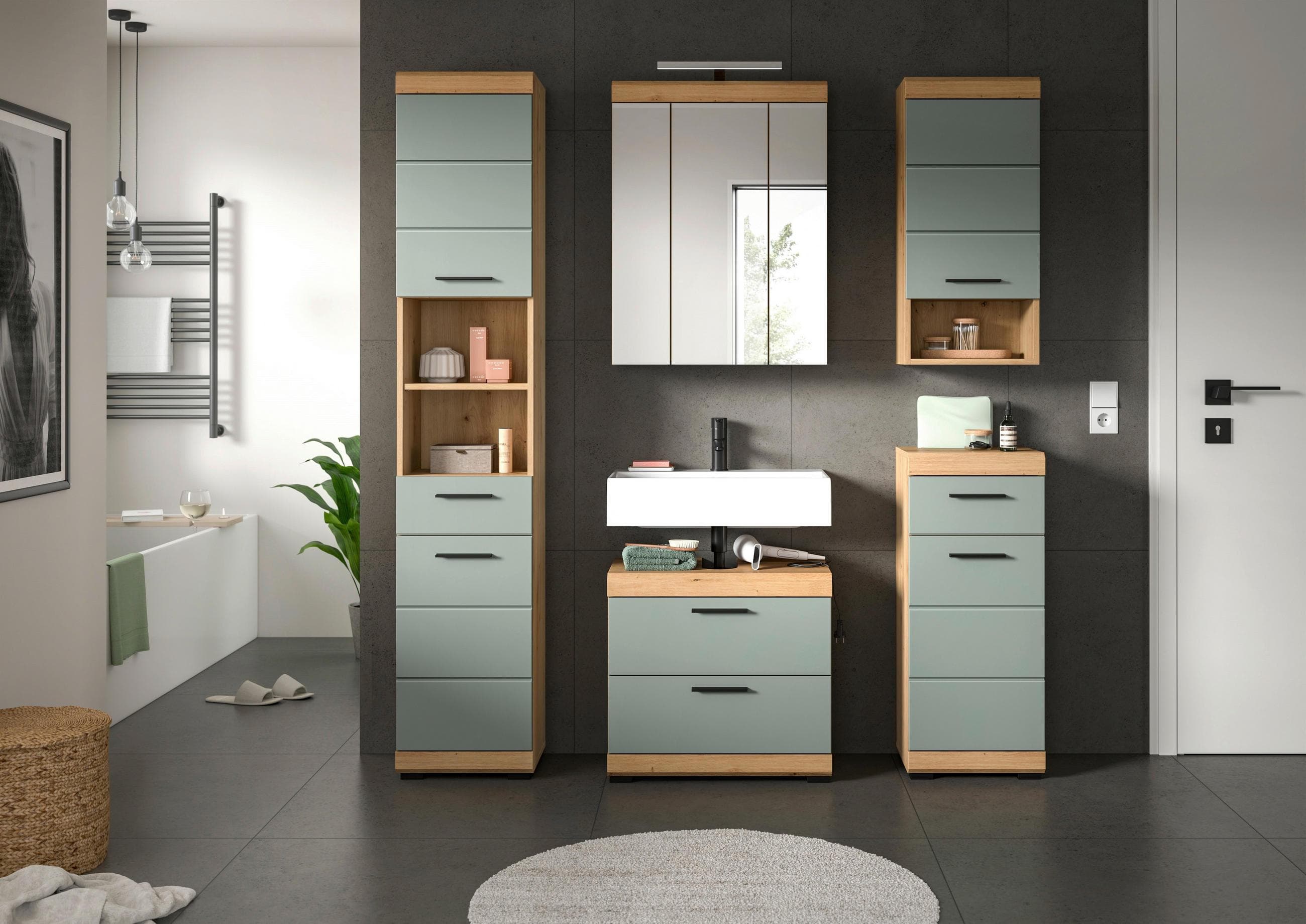 Badezimmer Scout 5-tlg. Salbeigrün