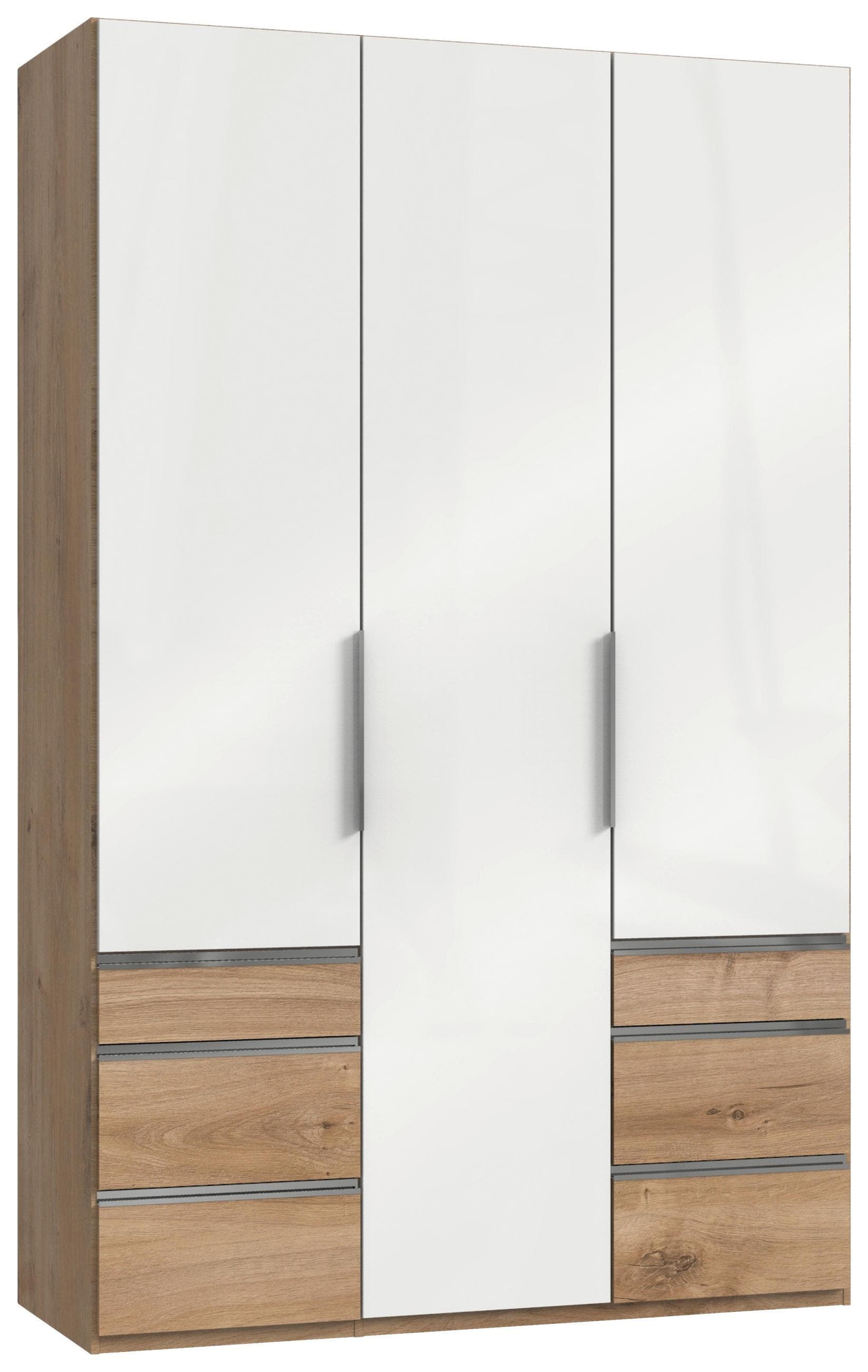 Drehtürenschrank Level 36D mit Laden ca. 150 cm Eiche/Weiß Mömax DE