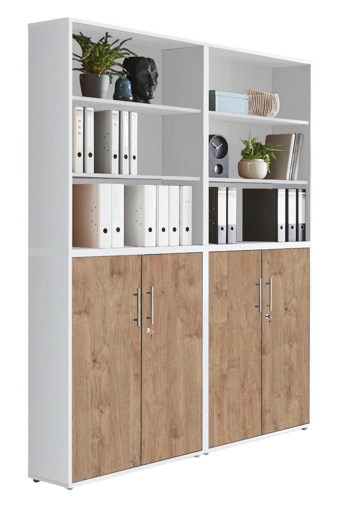Aktenschrank Office Edition Sw Set 11 Weiß/Eichefarben Mömax