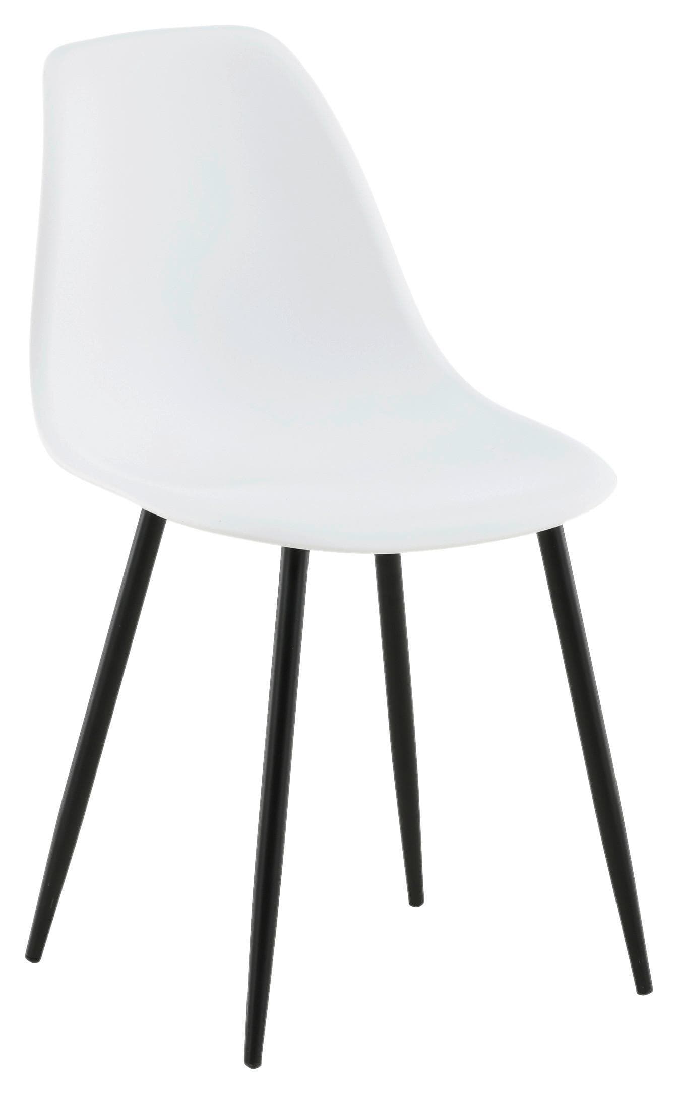 STUHL-SET POLAR Küchenstühle Schwarz Weiß Kunststoff
