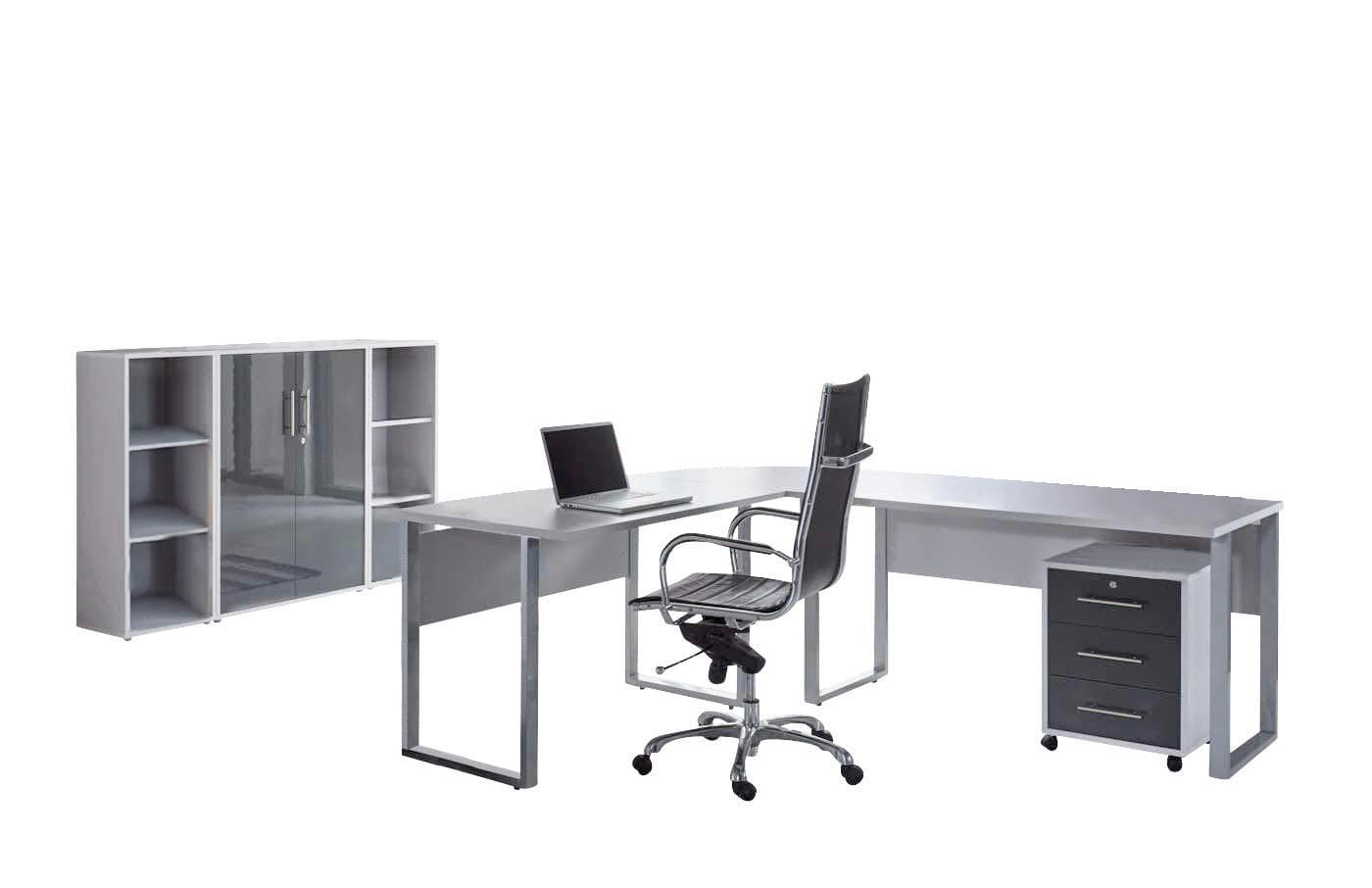 Büro Office Edition Set 2 Grau Holz