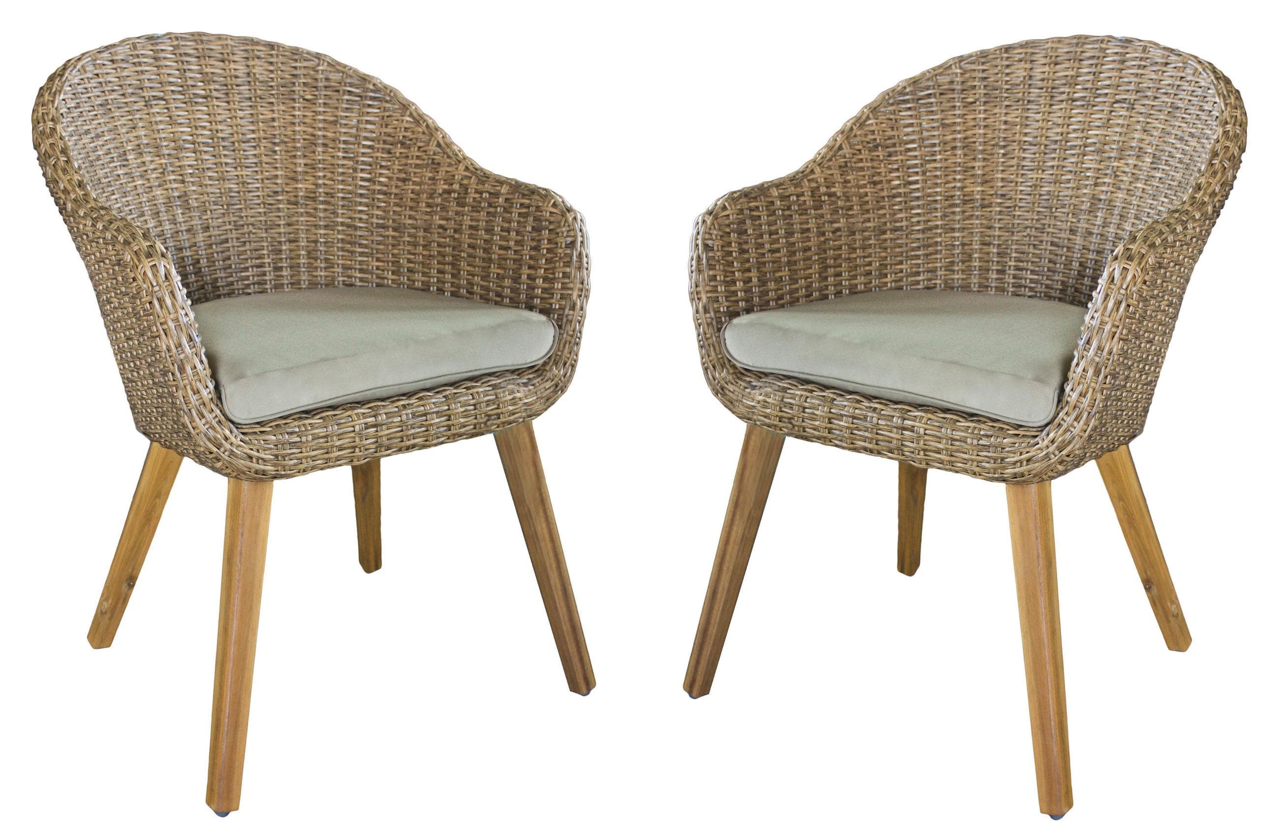 Carson Gartenstuhl-Set 2er Taupe Stapelbar