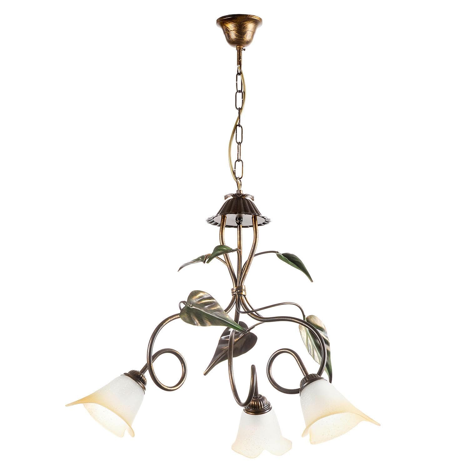 Kronleuchter Miranda Bronze/Olivgrün max. 6 Watt